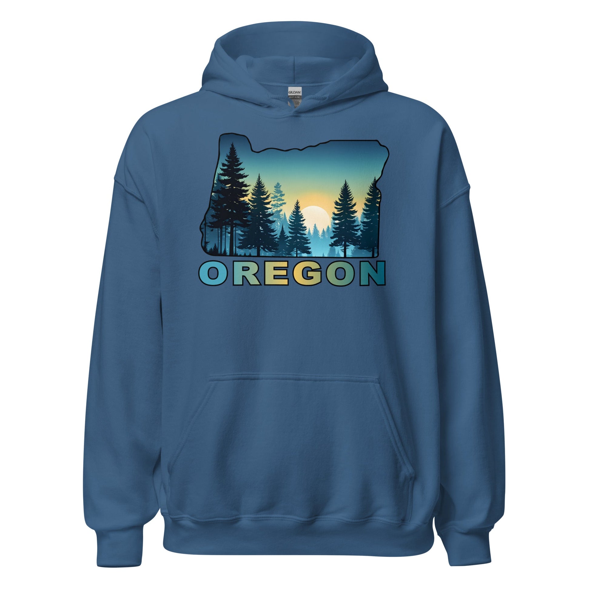 Oregon Sunset Forest Men's (Unisex) Hoodie - Discovery Co.