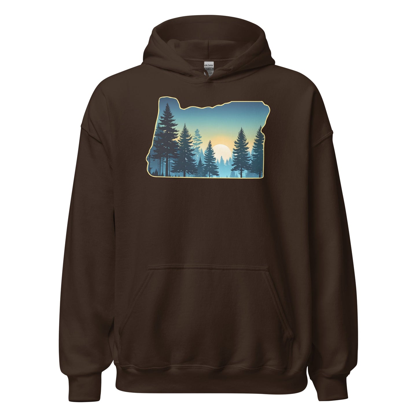 Oregon Sunset Forest Men's (Unisex) Hoodie - Hoodies - Discovery Co.