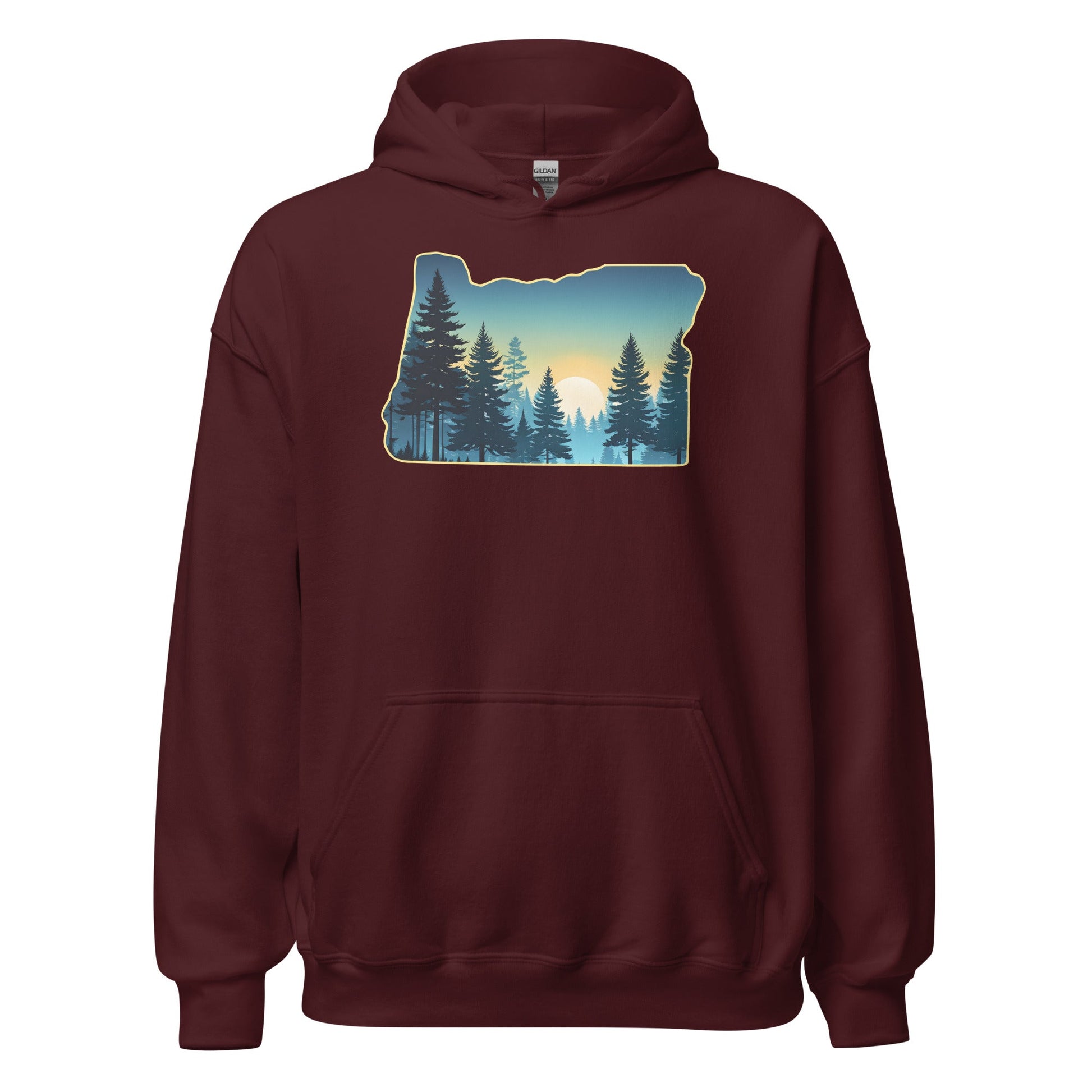 Oregon Sunset Forest Men's (Unisex) Hoodie - Hoodies - Discovery Co.