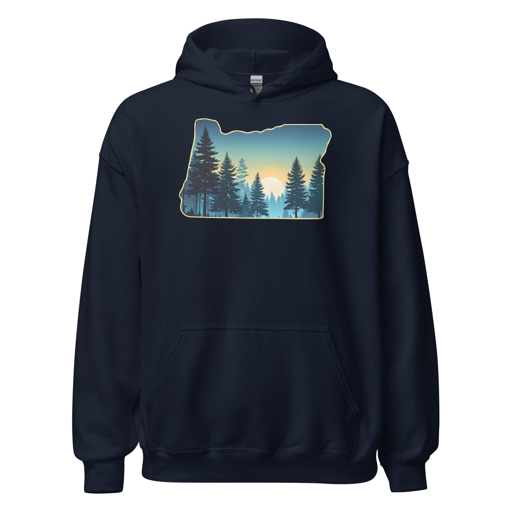 Oregon Sunset Forest Men's (Unisex) Hoodie - Hoodies - Discovery Co.