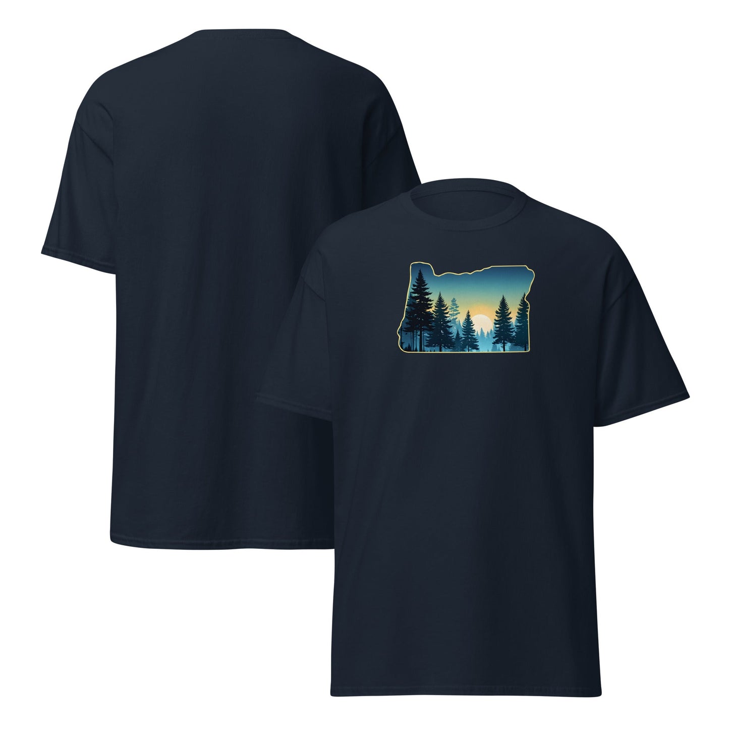 Oregon Sunset Forest Women's (Unisex) Classic Tee - Women's Shirts - Discovery Co.