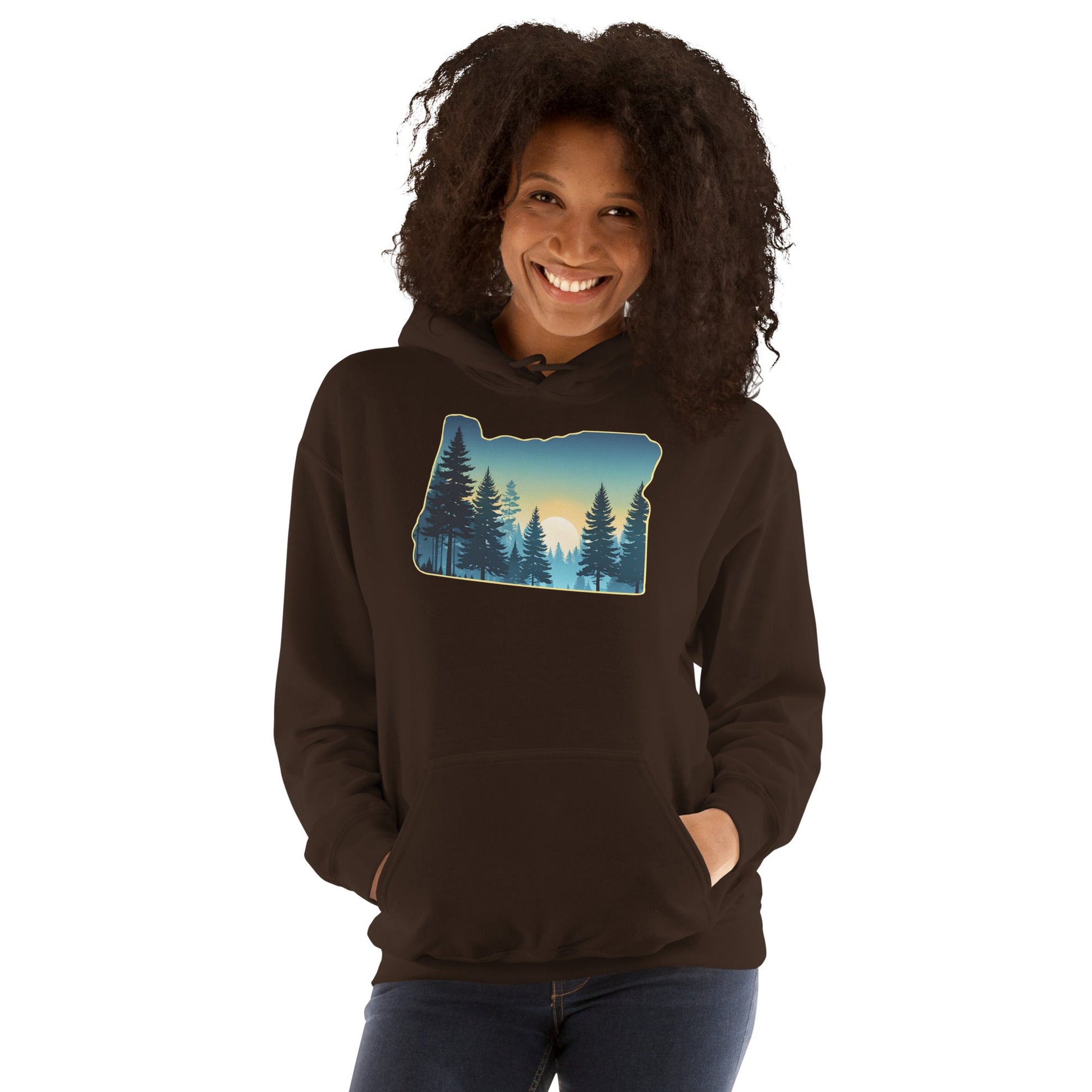 Oregon Sunset Forest Women's (Unisex) Hoodie - Hoodies - Discovery Co.