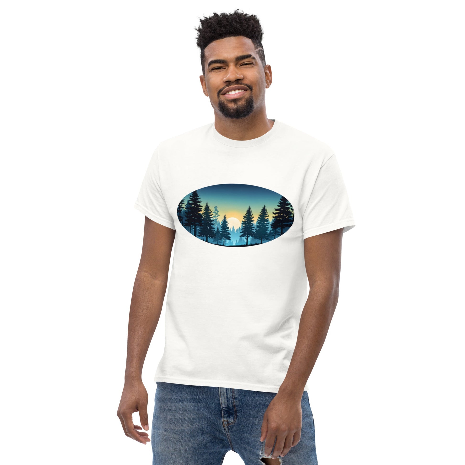 Oval Sunset Forest Men's Classic Tee - Men's Shirts - Discovery Co.