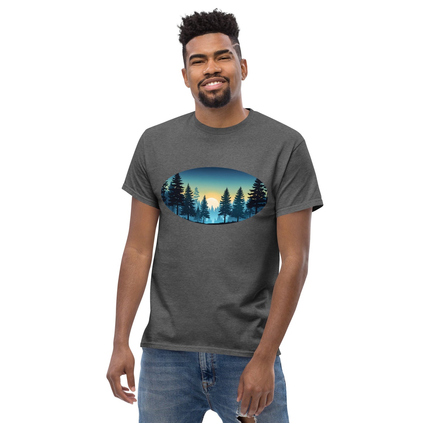 Oval Sunset Forest Men's Classic Tee - Men's Shirts - Discovery Co.