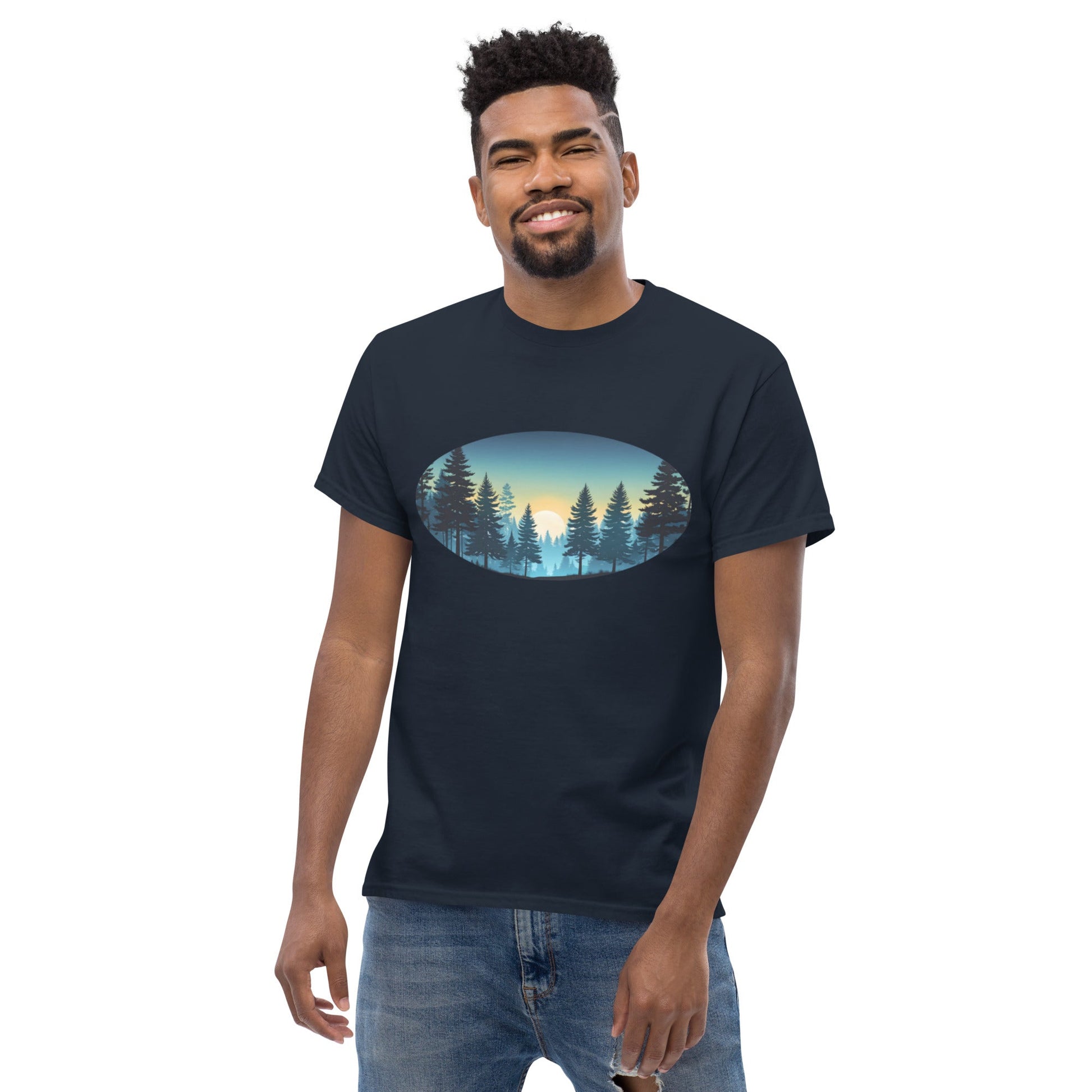 Oval Sunset Forest Men's Classic Tee - Men's Shirts - Discovery Co.