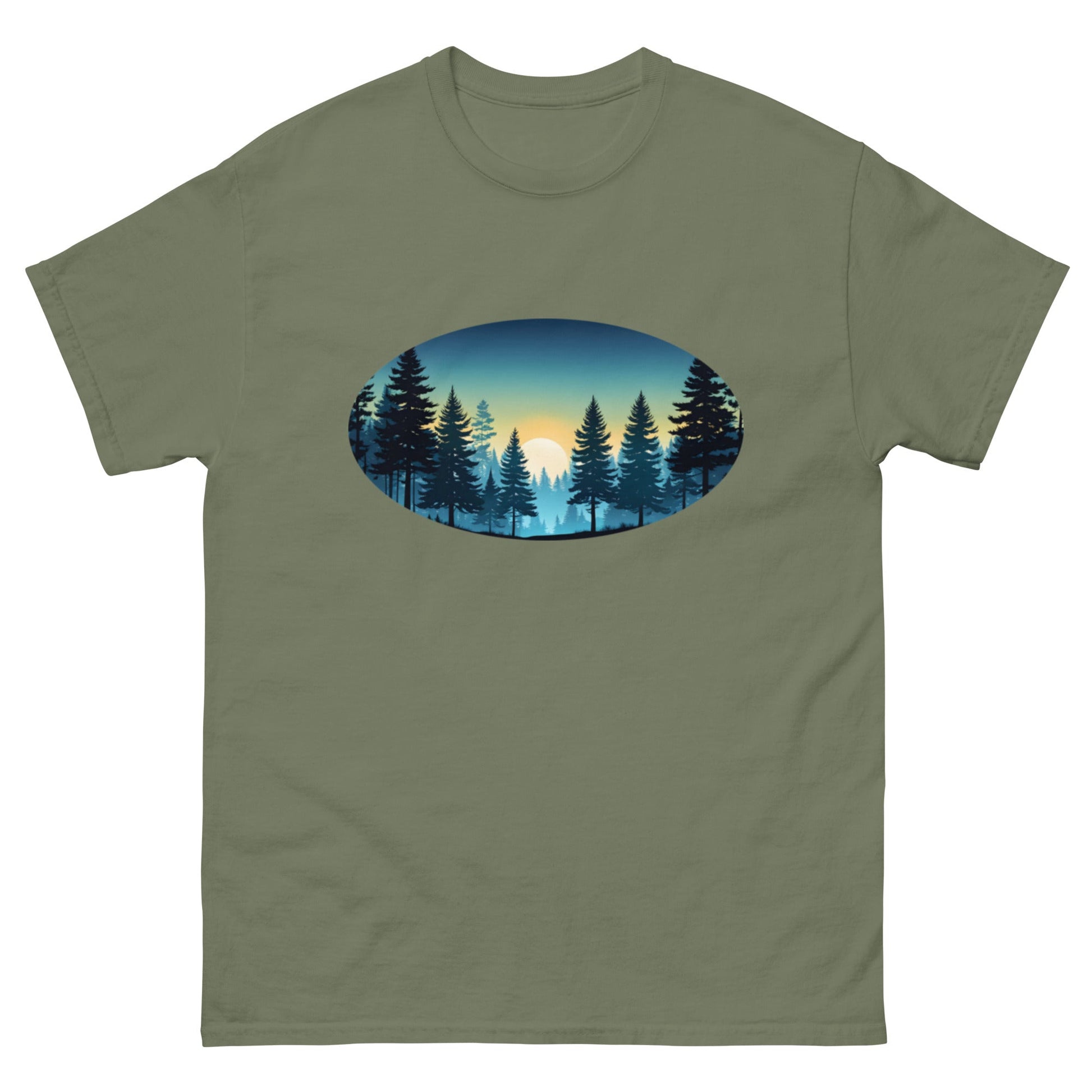 Oval Sunset Forest Men's Classic Tee - Men's Shirts - Discovery Co.