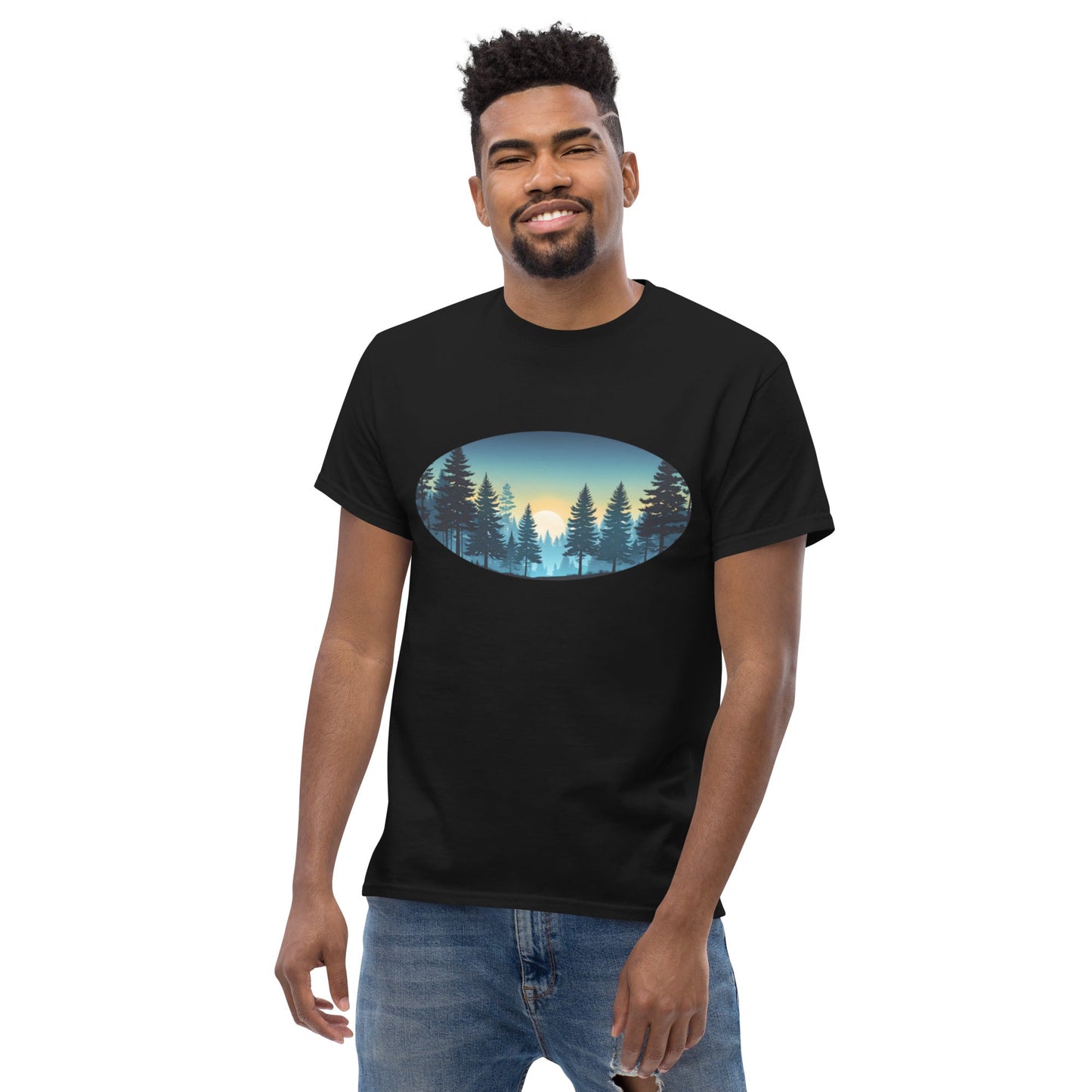 Oval Sunset Forest Men's Classic Tee - Men's Shirts - Discovery Co.