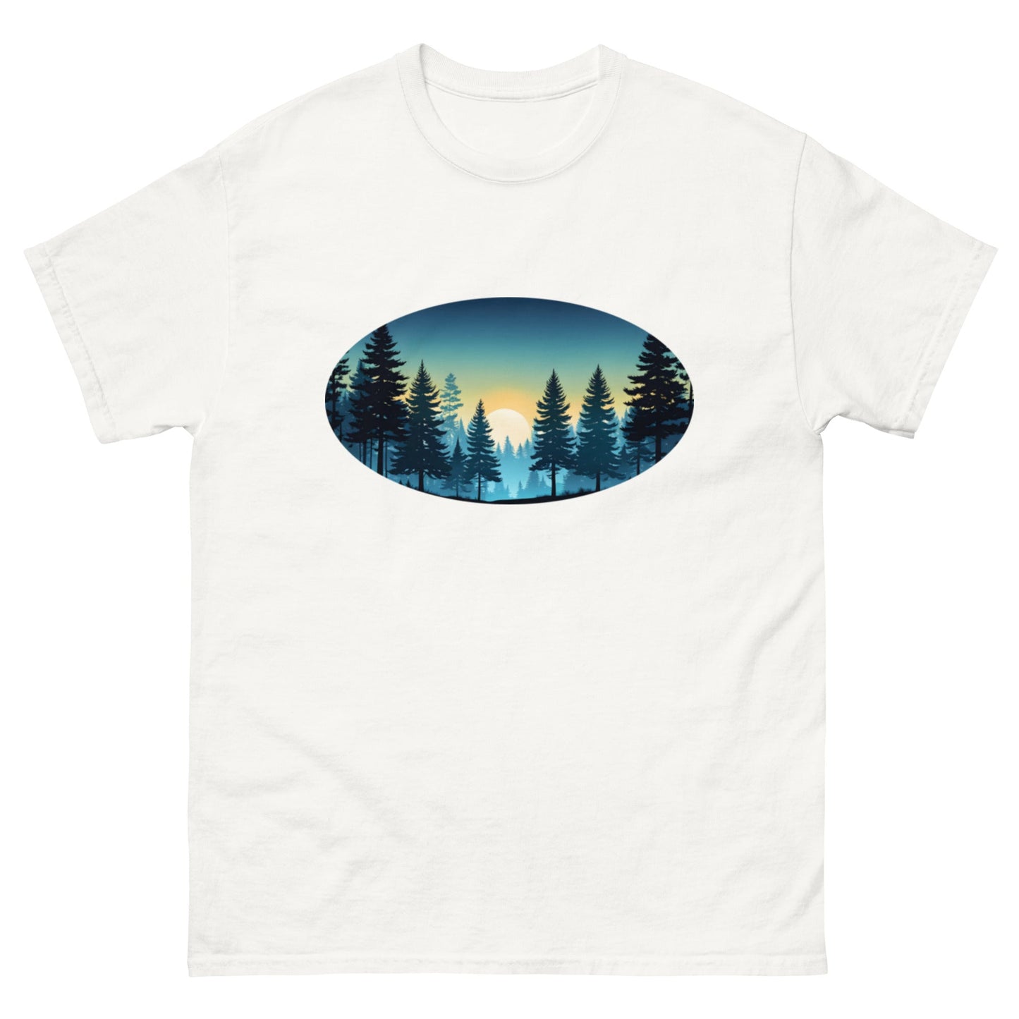 Oval Sunset Forest Men's Classic Tee - Men's Shirts - Discovery Co.