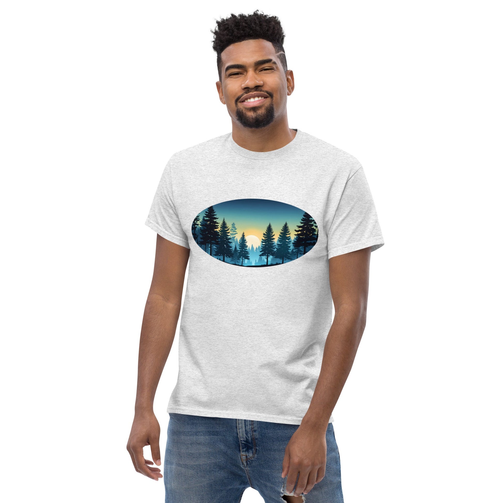 Oval Sunset Forest Men's Classic Tee - Men's Shirts - Discovery Co.