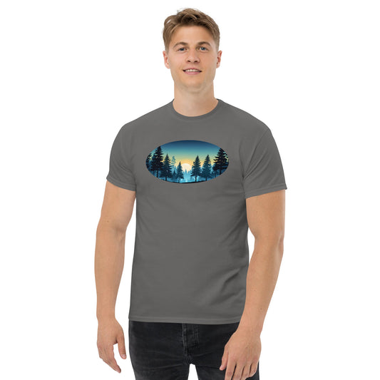 Oval Sunset Forest Men's (Unisex) Classic Tee - Men's Shirts - Discovery Co.