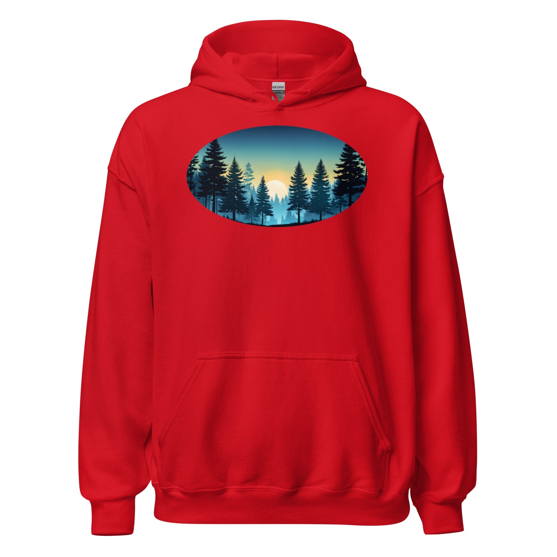 Oval Sunset Forest Men's (Unisex) Hoodie - Hoodies - Discovery Co.
