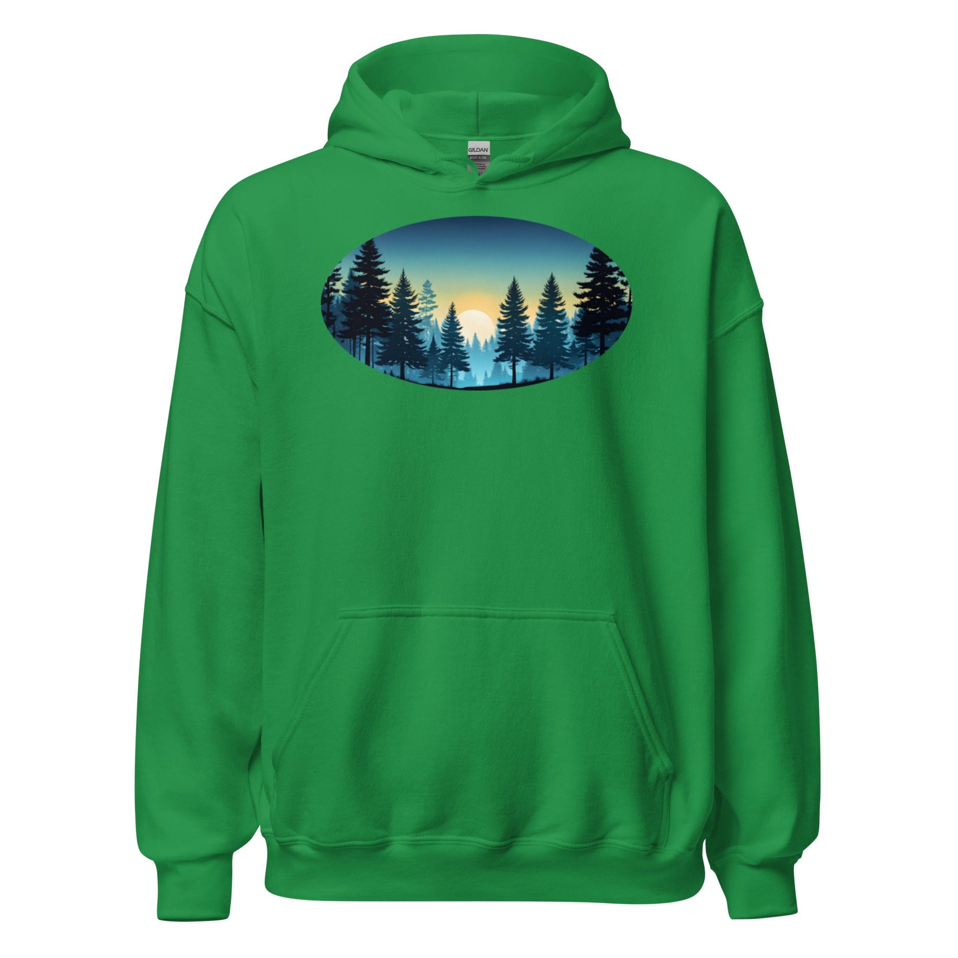 Oval Sunset Forest Men's (Unisex) Hoodie - Hoodies - Discovery Co.