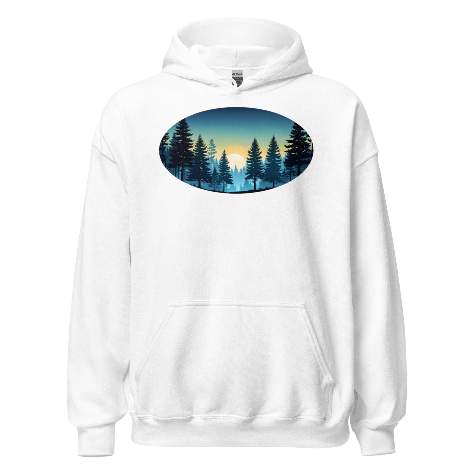 Oval Sunset Forest Men's (Unisex) Hoodie - Hoodies - Discovery Co.