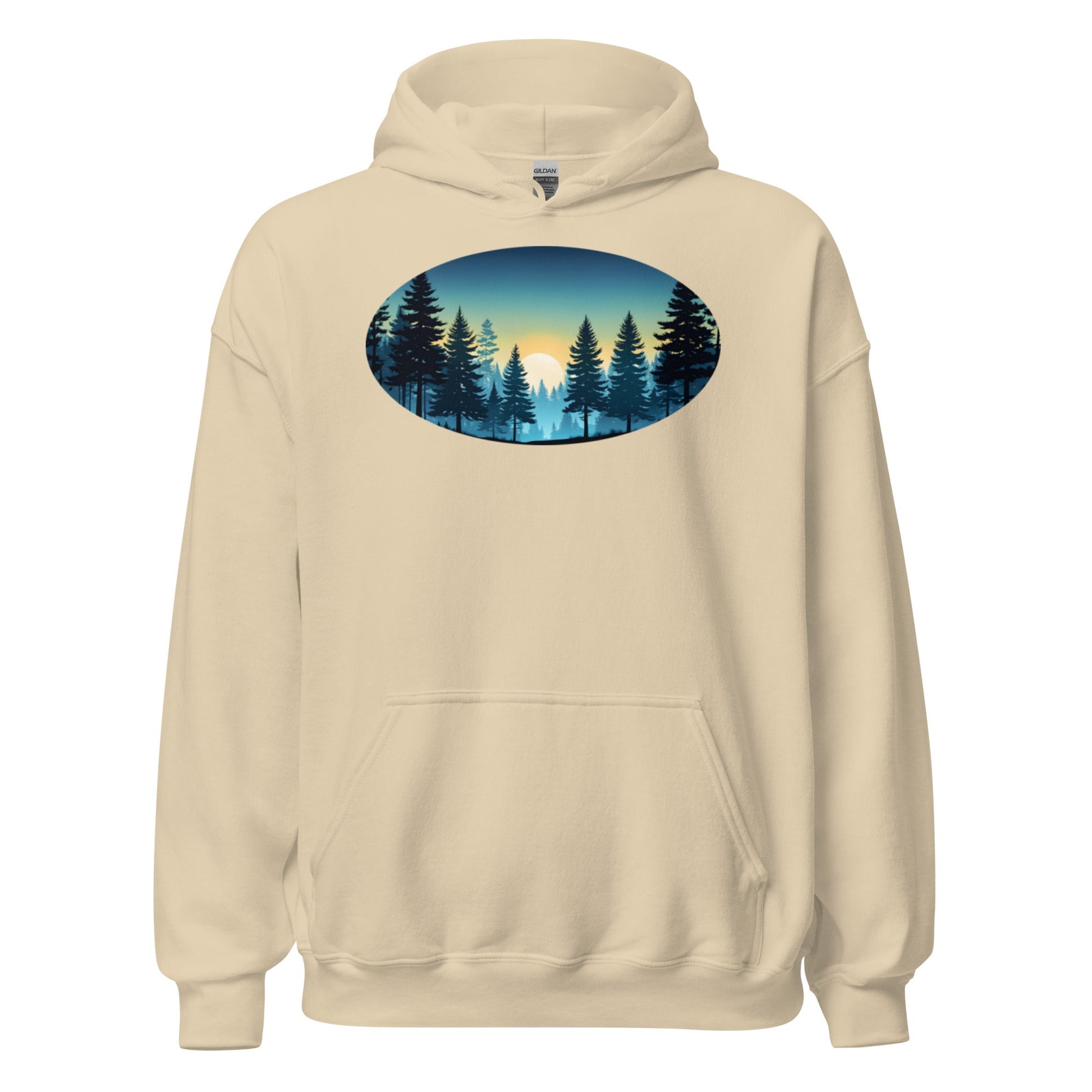 Oval Sunset Forest Men's (Unisex) Hoodie - Hoodies - Discovery Co.