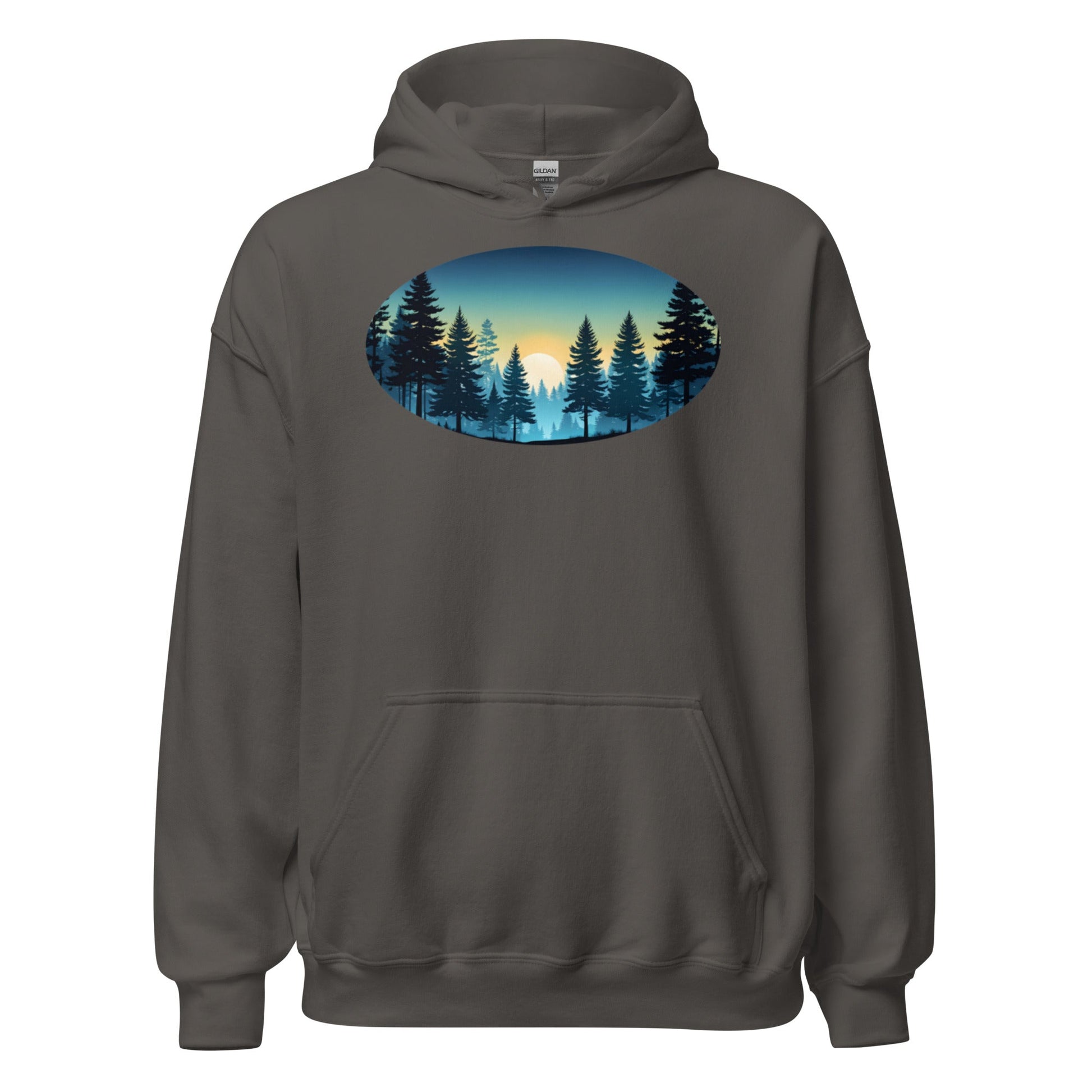 Oval Sunset Forest Men's (Unisex) Hoodie - Hoodies - Discovery Co.