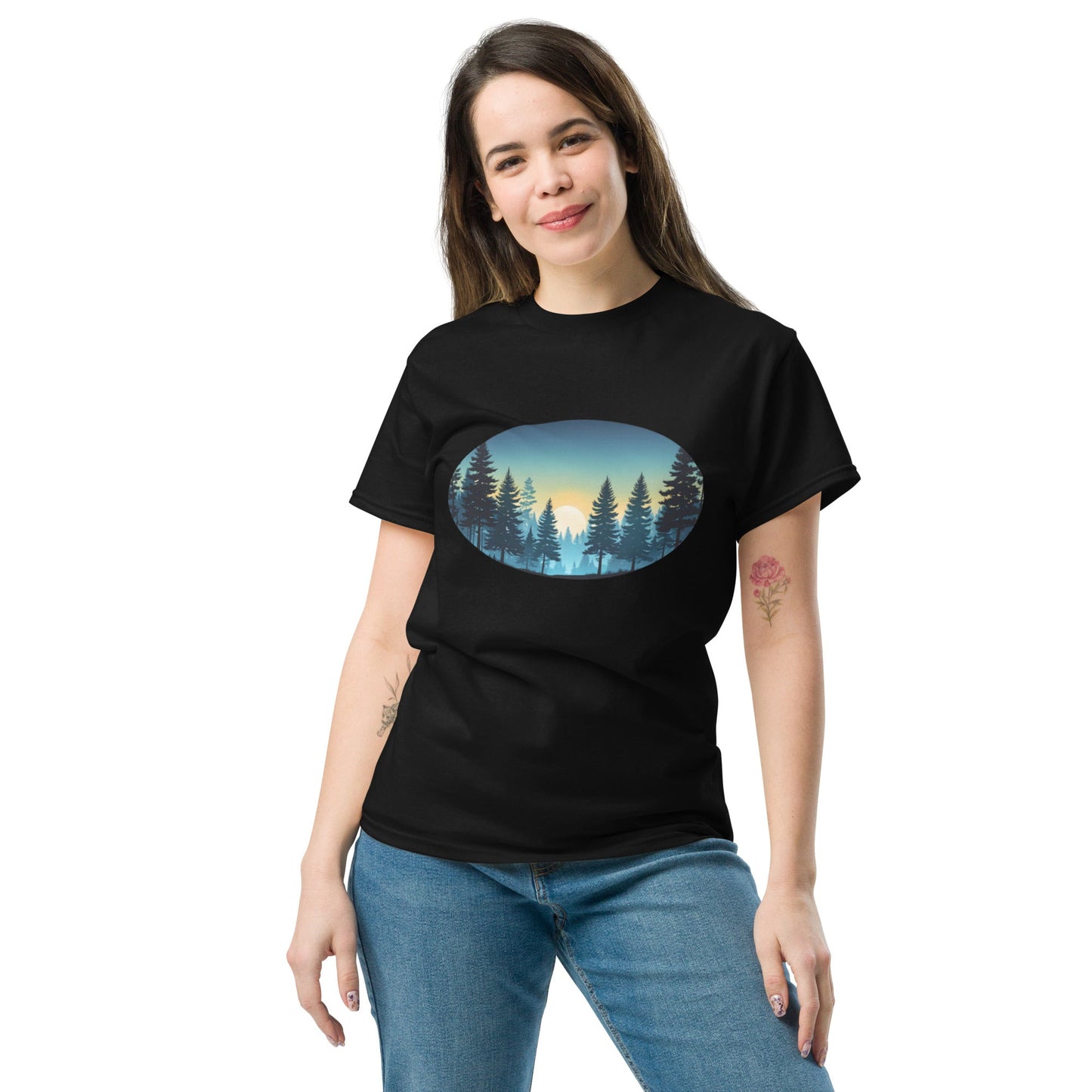 Oval Sunset Forest Women's Classic Tee - Women's Shirts - Discovery Co.