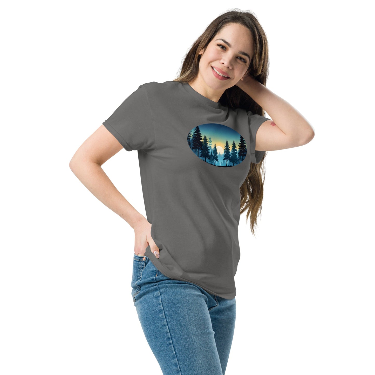 Oval Sunset Forest Women's (Unisex) Classic Tee - Women's Shirts - Discovery Co.
