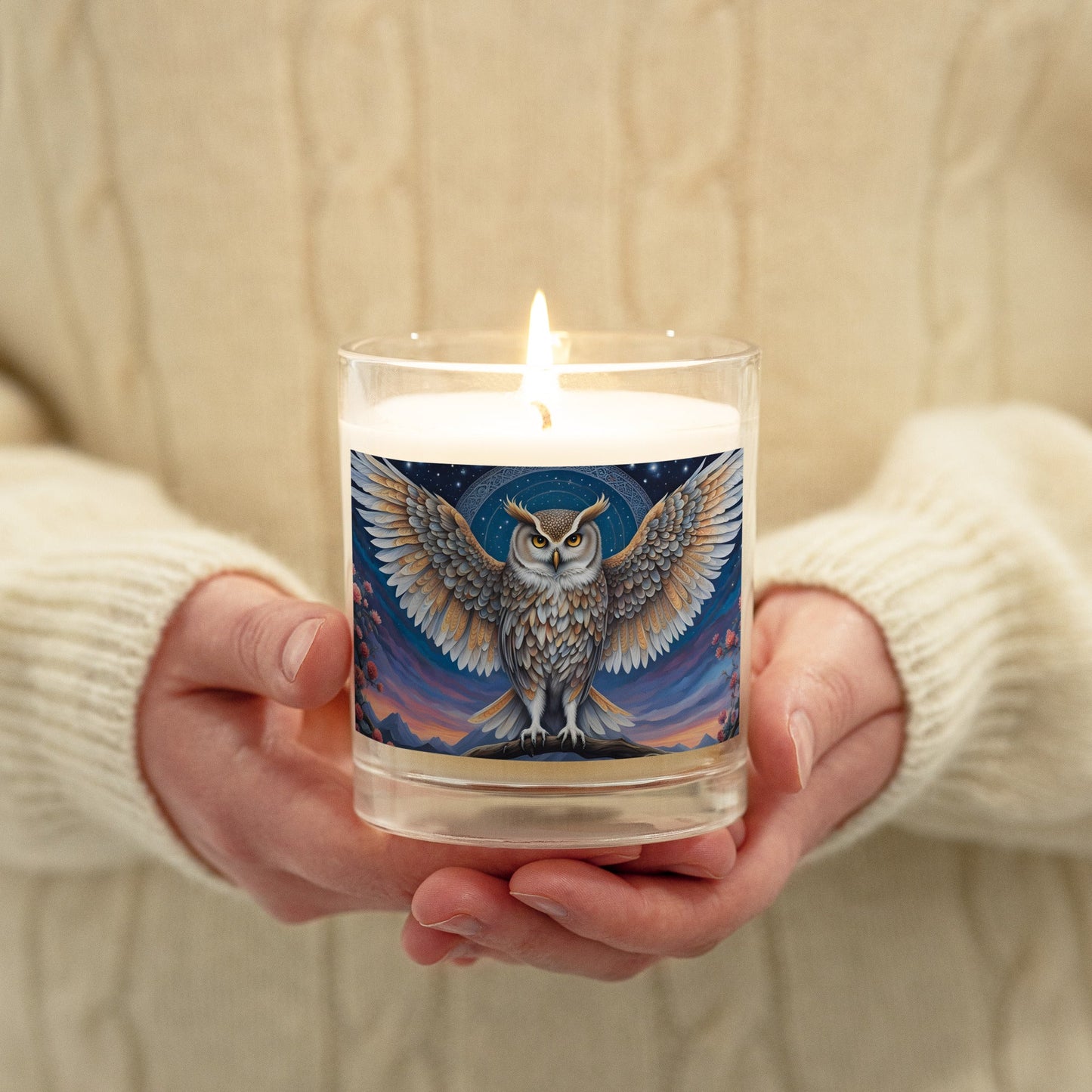 Owl Glass Jar Soy Wax Candle - Candles - Discovery Co.