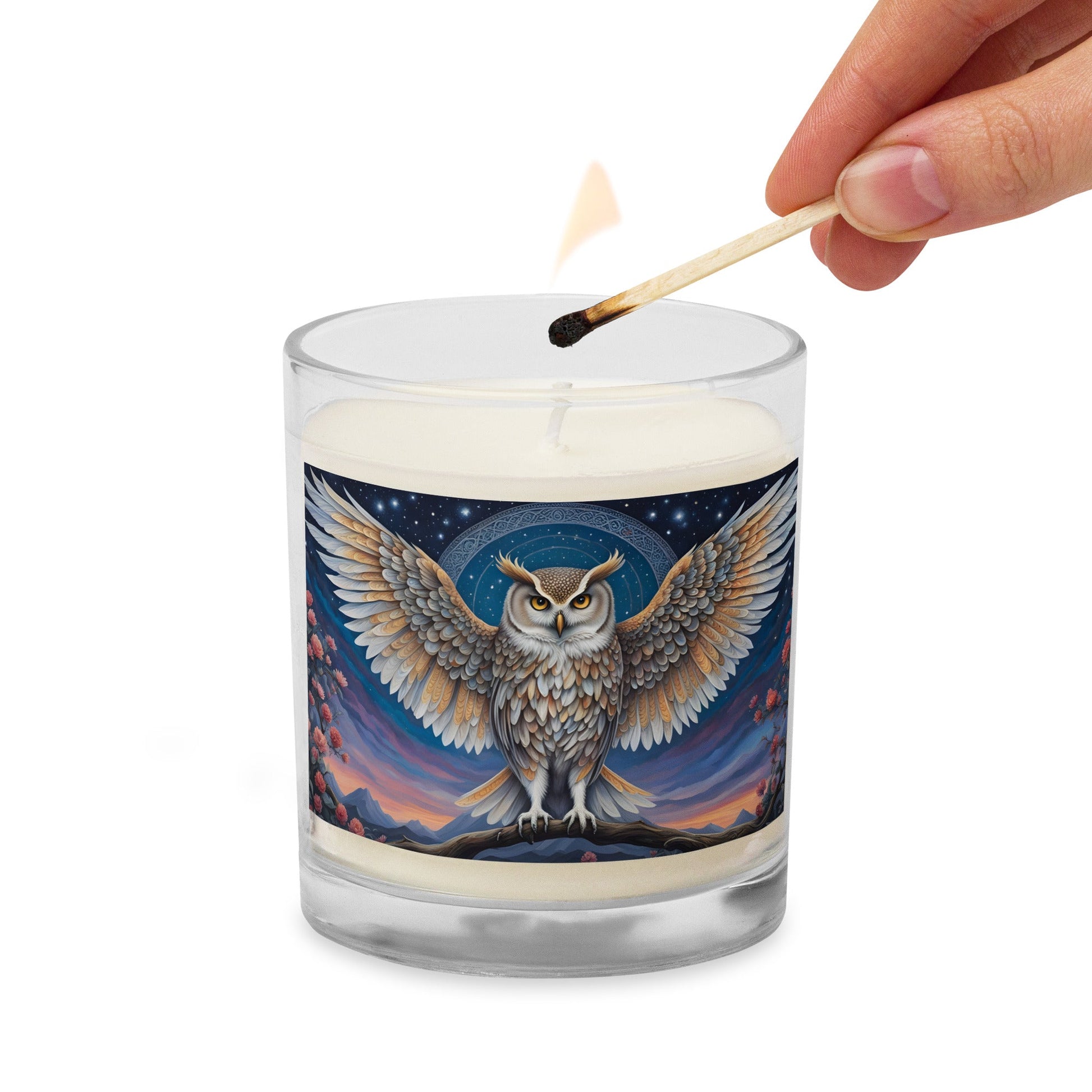 Owl Glass Jar Soy Wax Candle - Candles - Discovery Co.