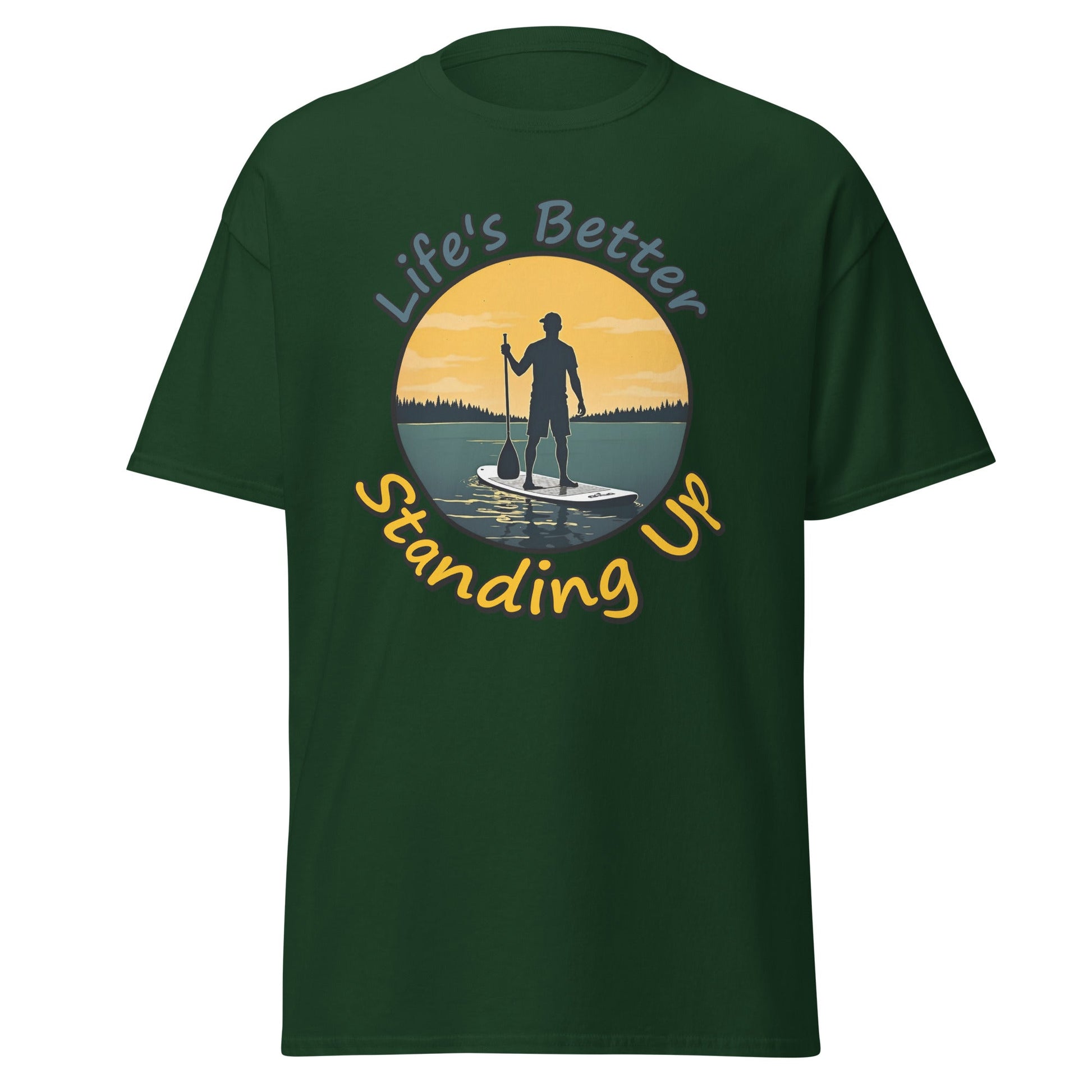 Paddle Boarding "Life's Better Standing Up" Men's (Unisex) Classic Tee - Men's Shirts - Discovery Co.