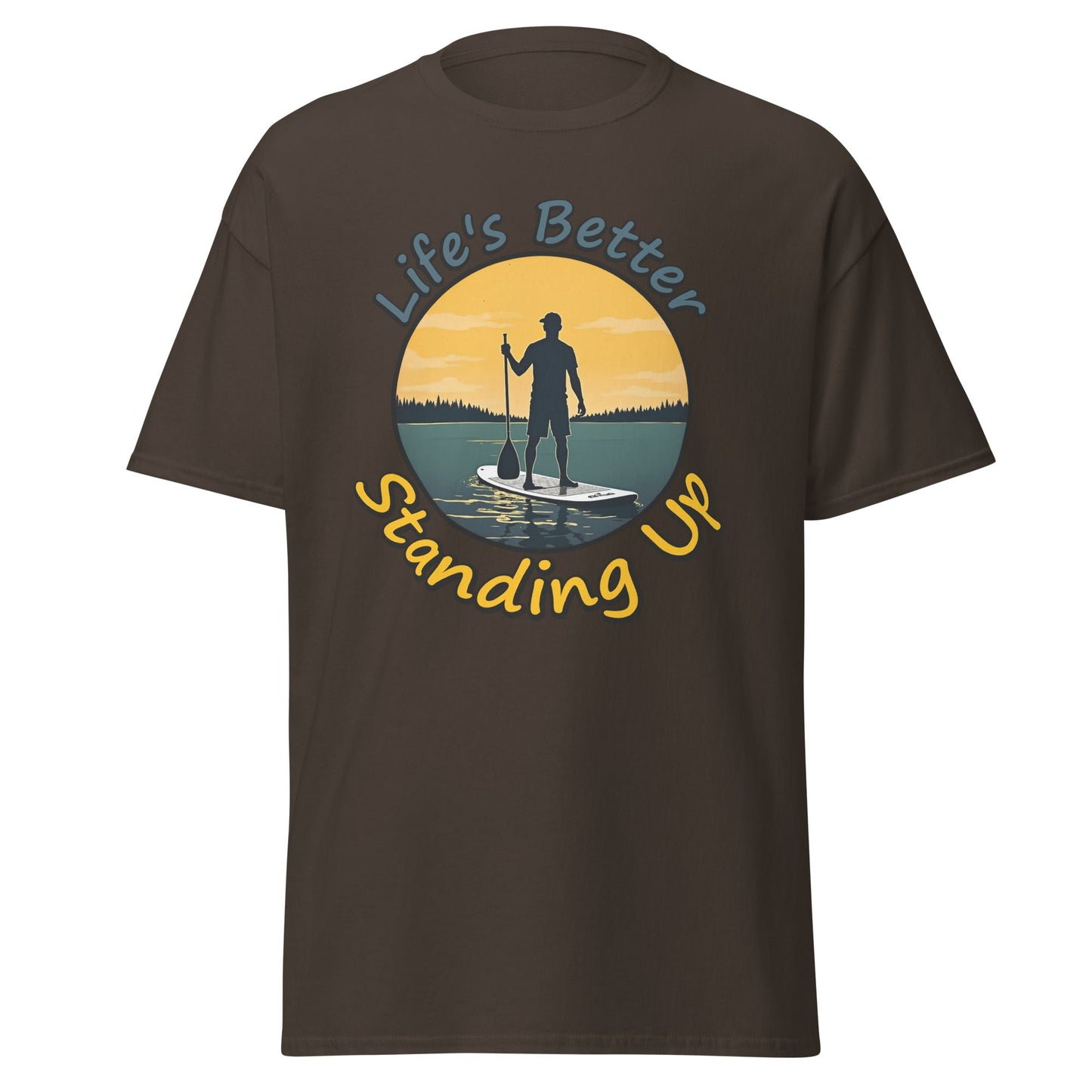 Paddle Boarding "Life's Better Standing Up" Men's (Unisex) Classic Tee - Men's Shirts - Discovery Co.