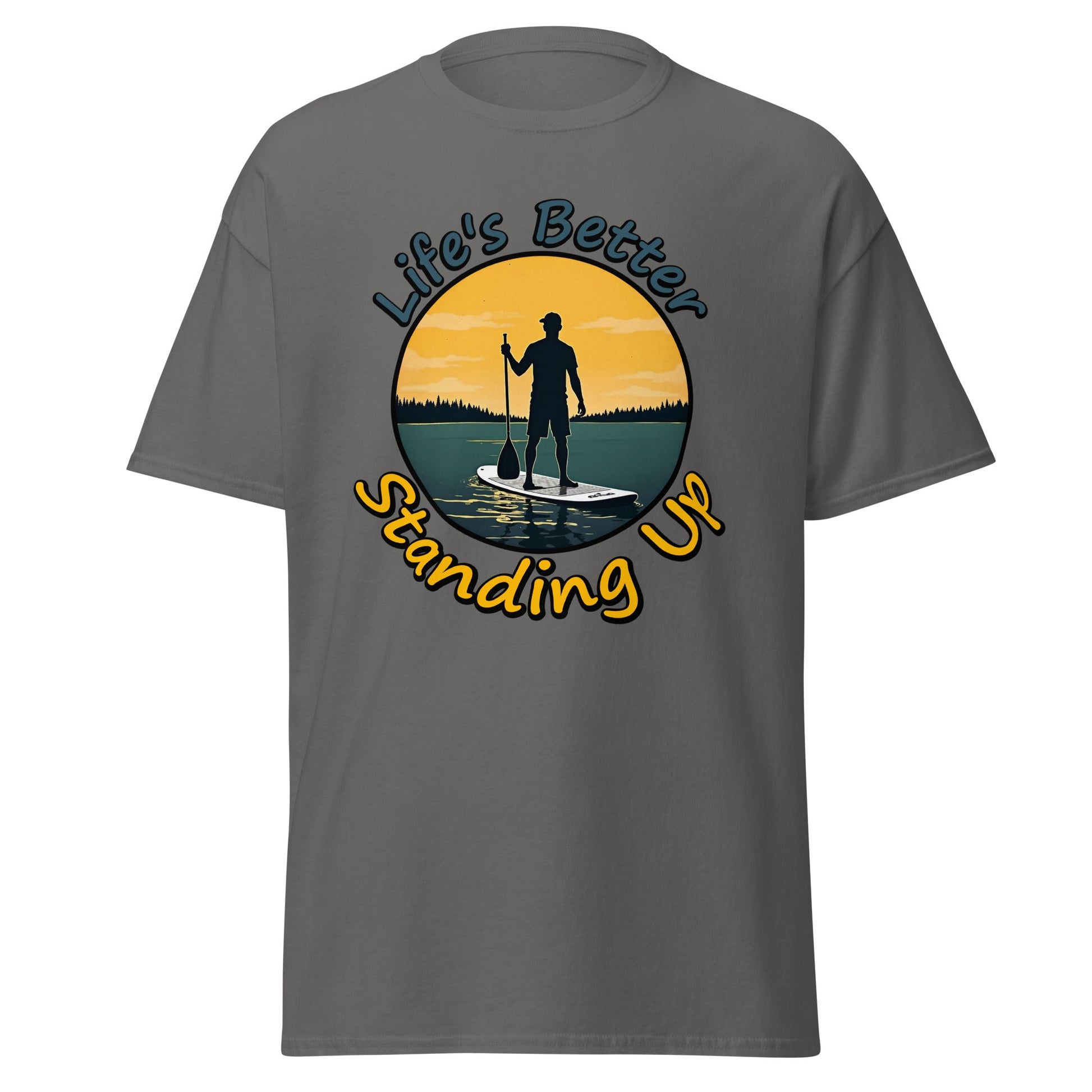 Paddle Boarding "Life's Better Standing Up" Men's (Unisex) Classic Tee - Men's Shirts - Discovery Co.