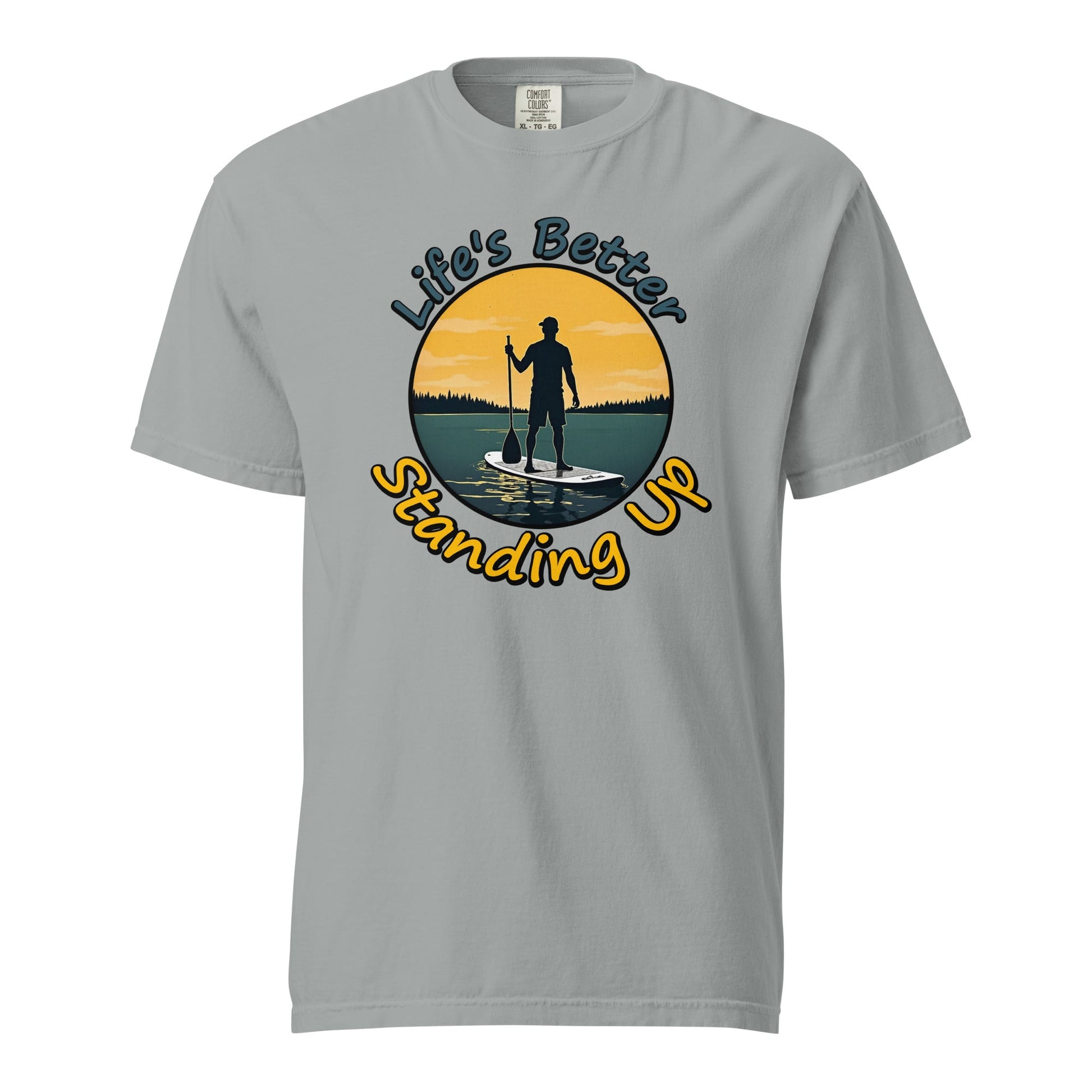Paddle Boarding "Life's Better Standing Up" Men's (Unisex) Premium Tee - Men's Shirts - Discovery Co.
