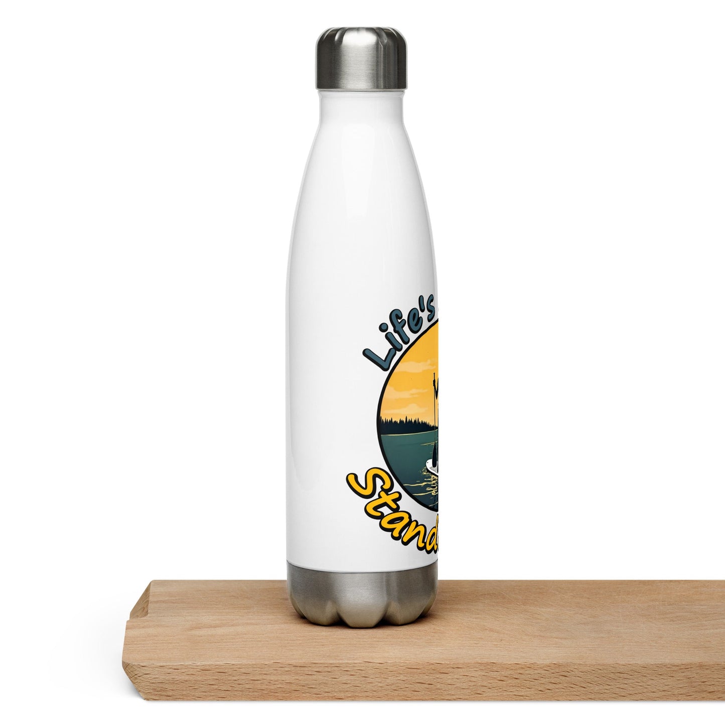 Paddle Boarding "Life's Better Standing Up" Stainless Steel Water Bottle - Stainless Steel Water Bottle - Discovery Co.