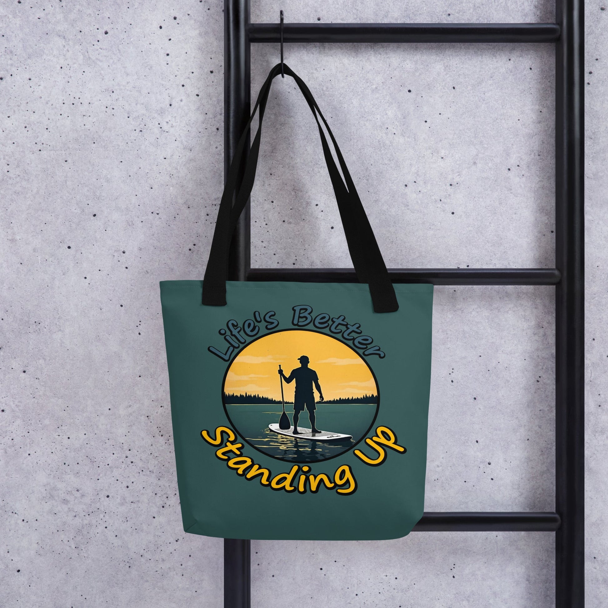 Paddle Boarding "Life's Better Standing Up" Tote Bag - Tote Bags - Discovery Co.
