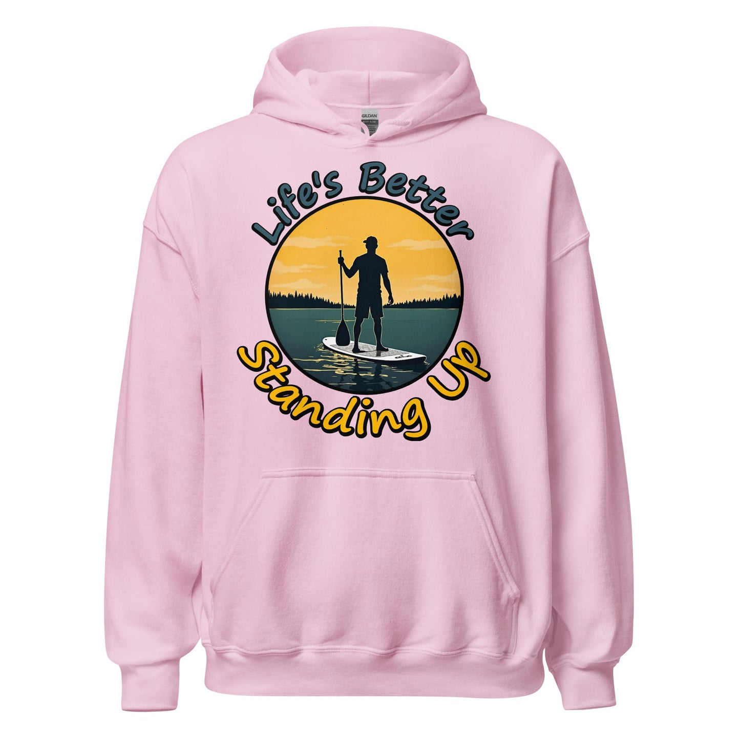 Paddle Boarding "Life's Better Standing Up" Women's (Unisex) Heavy Blend Hoodie - Hoodies - Discovery Co.