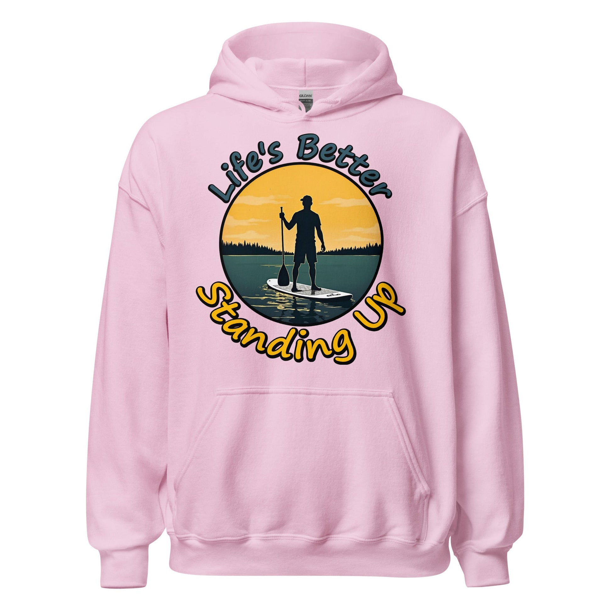 Paddle Boarding "Life's Better Standing Up" Women's (Unisex) Heavy Blend Hoodie - Hoodies - Discovery Co.