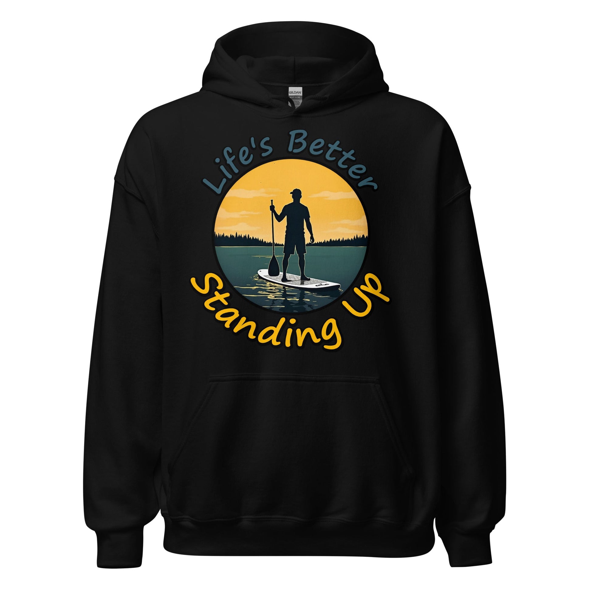 Paddle Boarding "Life's Better Standing Up" Women's (Unisex) Heavy Blend Hoodie - Hoodies - Discovery Co.
