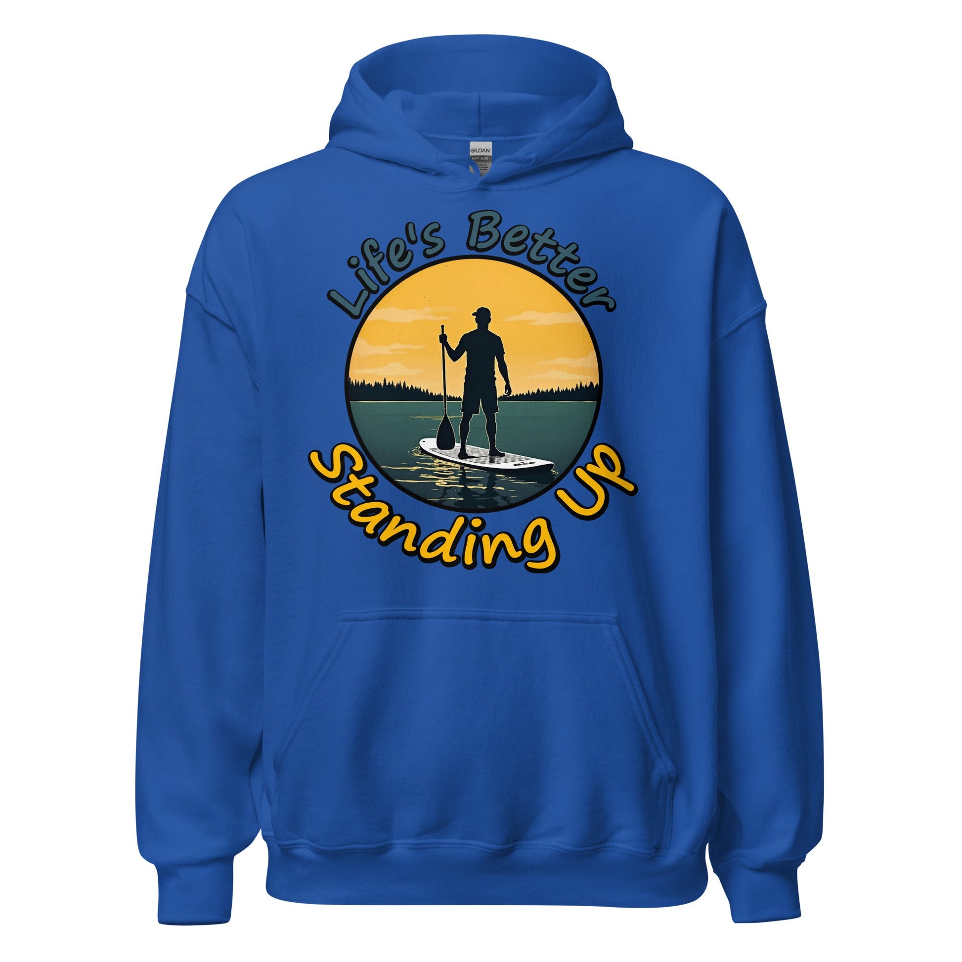 Paddle Boarding "Life's Better Standing Up" Women's (Unisex) Heavy Blend Hoodie - Hoodies - Discovery Co.