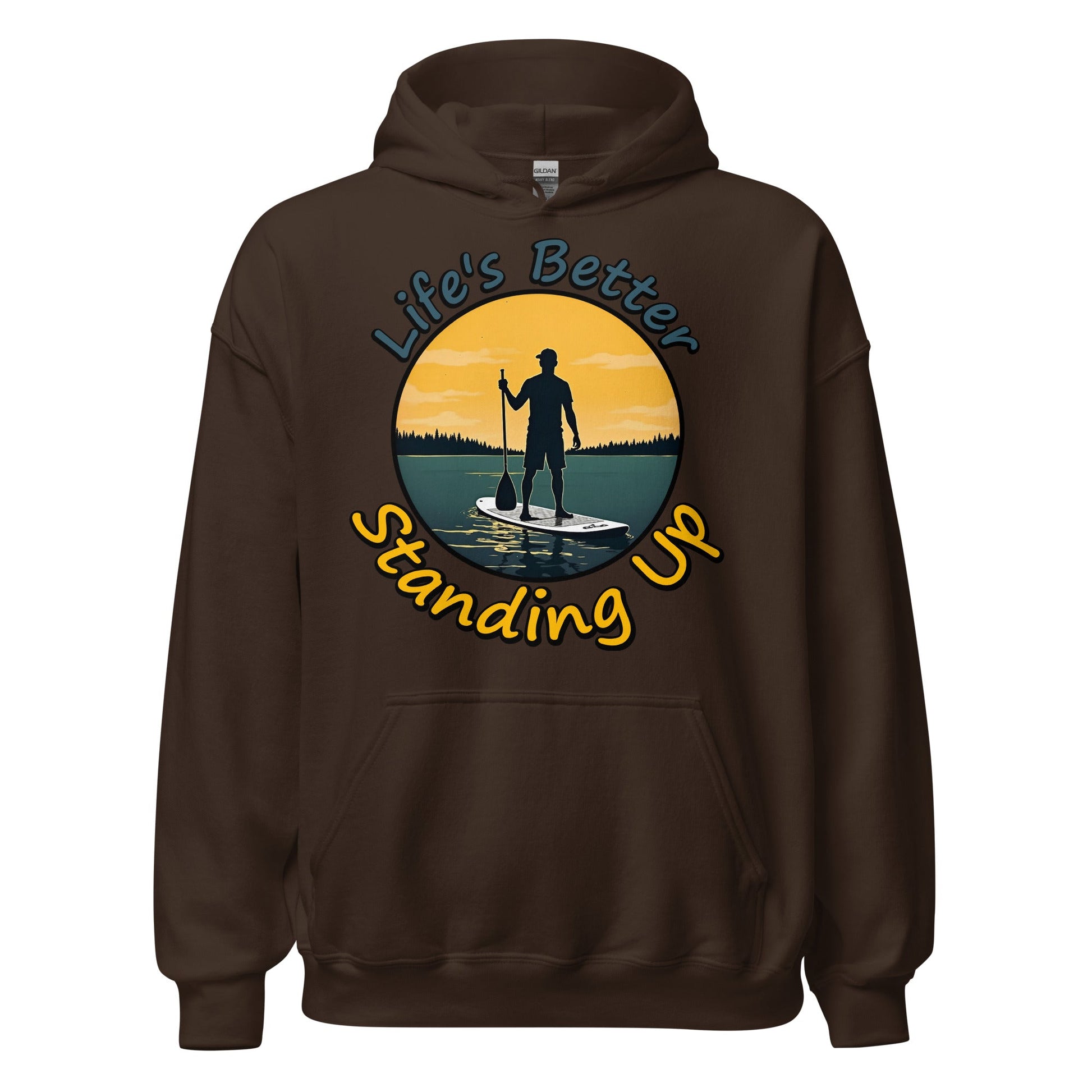 Paddle Boarding "Life's Better Standing Up" Women's (Unisex) Heavy Blend Hoodie - Hoodies - Discovery Co.