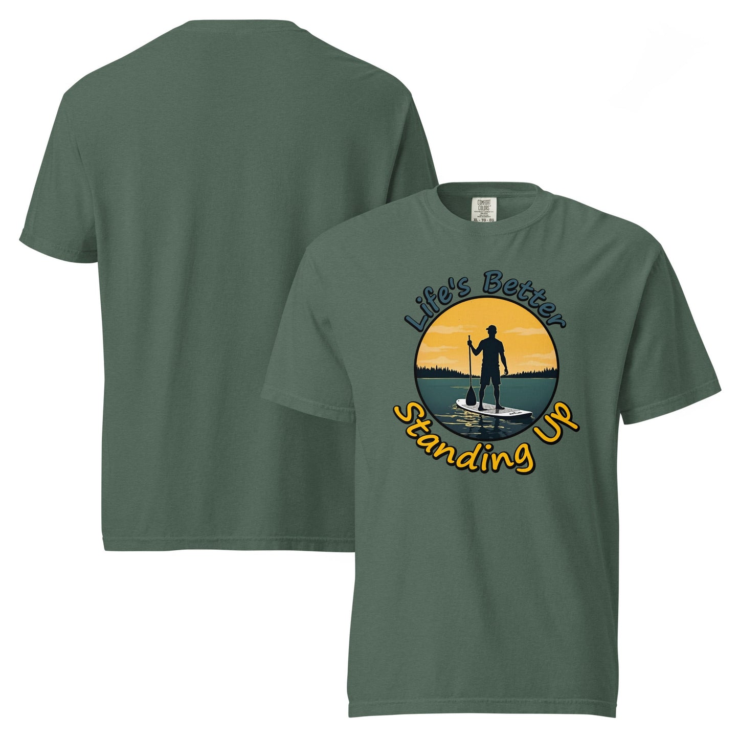 Paddle Boarding "Life's Better Standing Up" Women's (Unisex) Premium Tee - Women's Shirts - Discovery Co.
