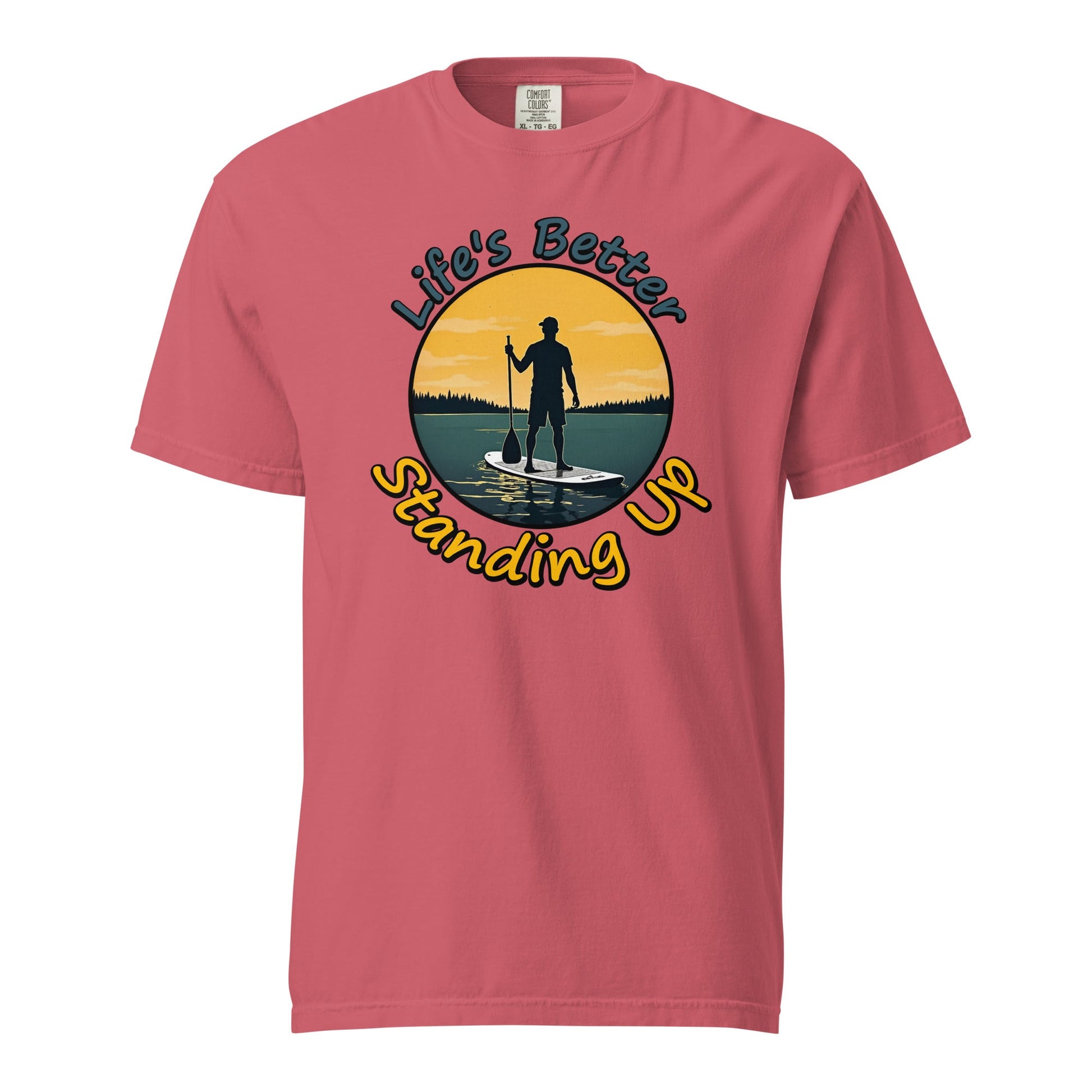 Paddle Boarding "Life's Better Standing Up" Women's (Unisex) Premium Tee - Women's Shirts - Discovery Co.