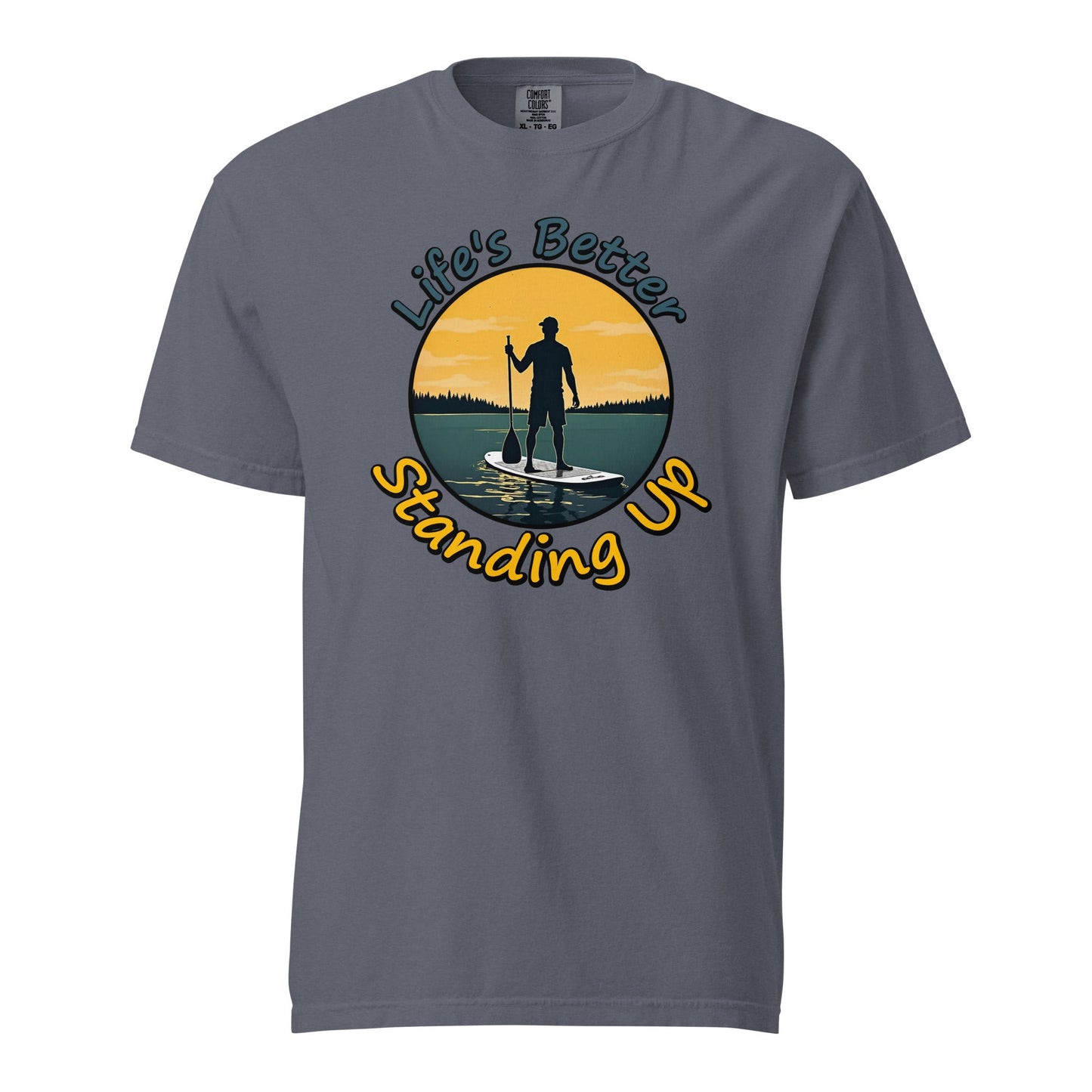 Paddle Boarding "Life's Better Standing Up" Women's (Unisex) Premium Tee - Women's Shirts - Discovery Co.