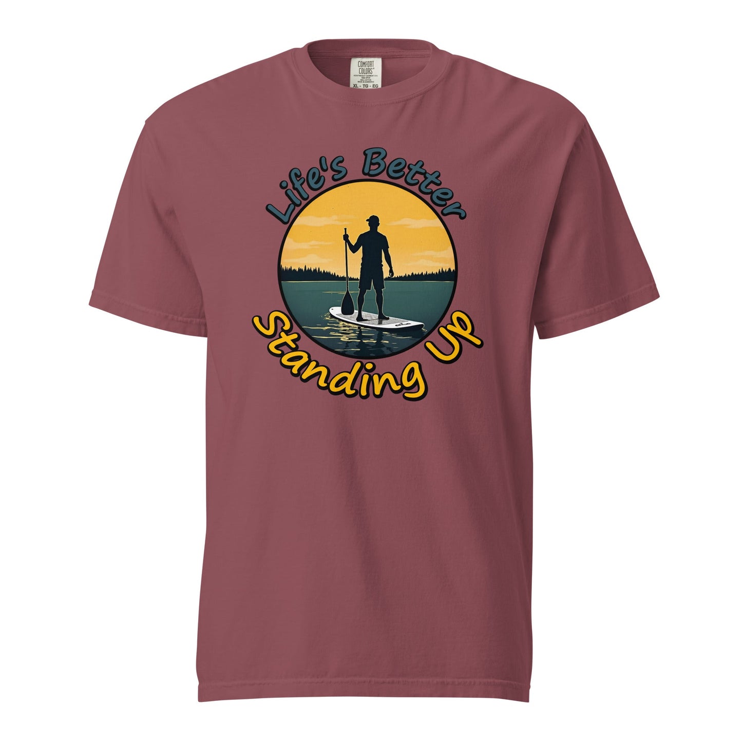 Paddle Boarding "Life's Better Standing Up" Women's (Unisex) Premium Tee - Women's Shirts - Discovery Co.