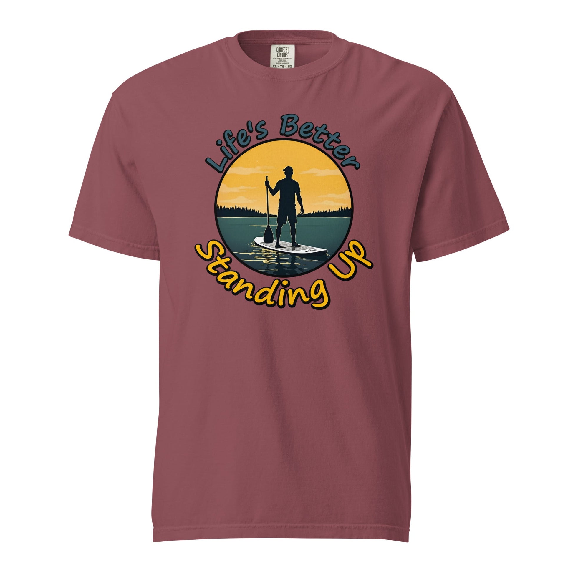 Paddle Boarding "Life's Better Standing Up" Women's (Unisex) Premium Tee - Women's Shirts - Discovery Co.