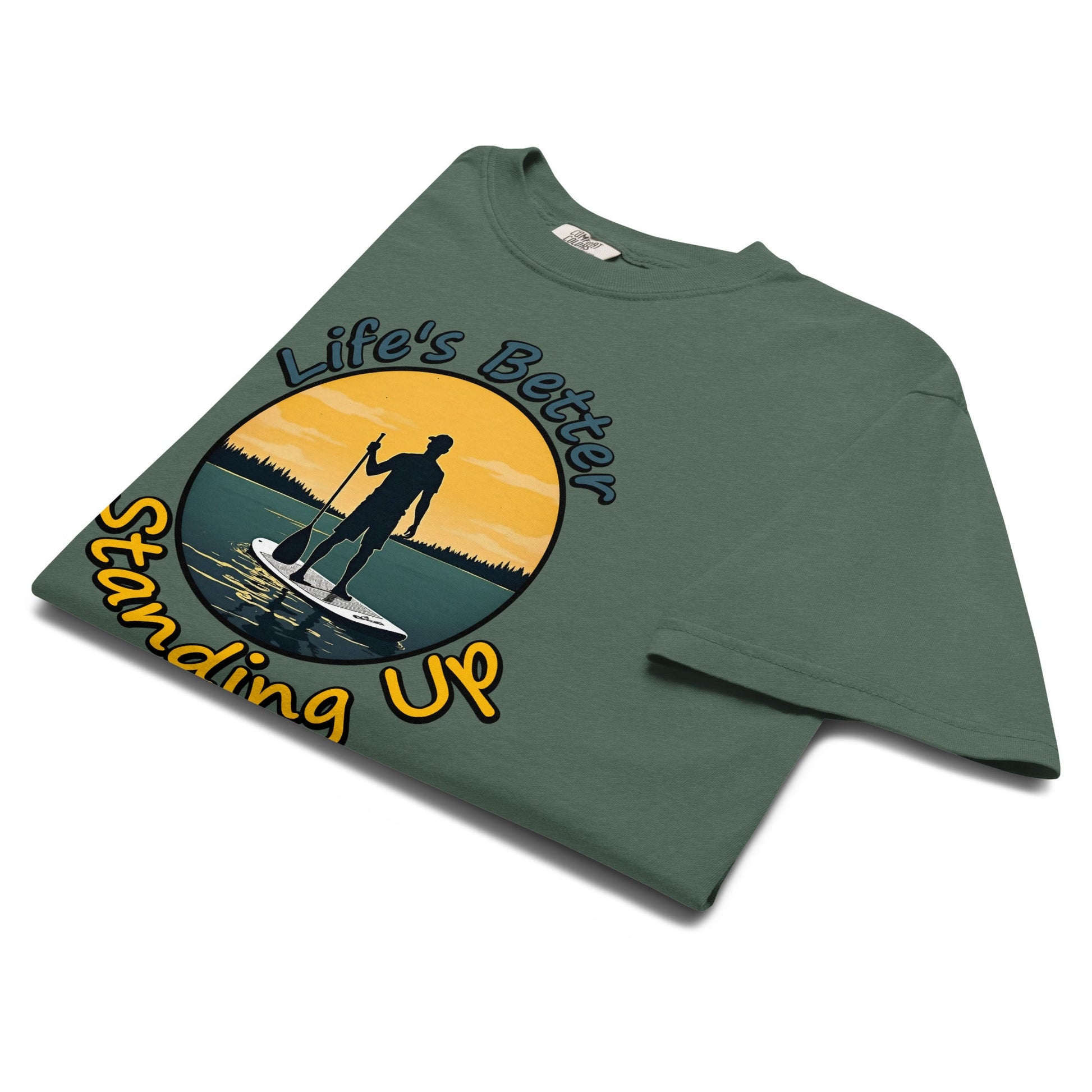 Paddle Boarding "Life's Better Standing Up" Women's (Unisex) Premium Tee - Women's Shirts - Discovery Co.