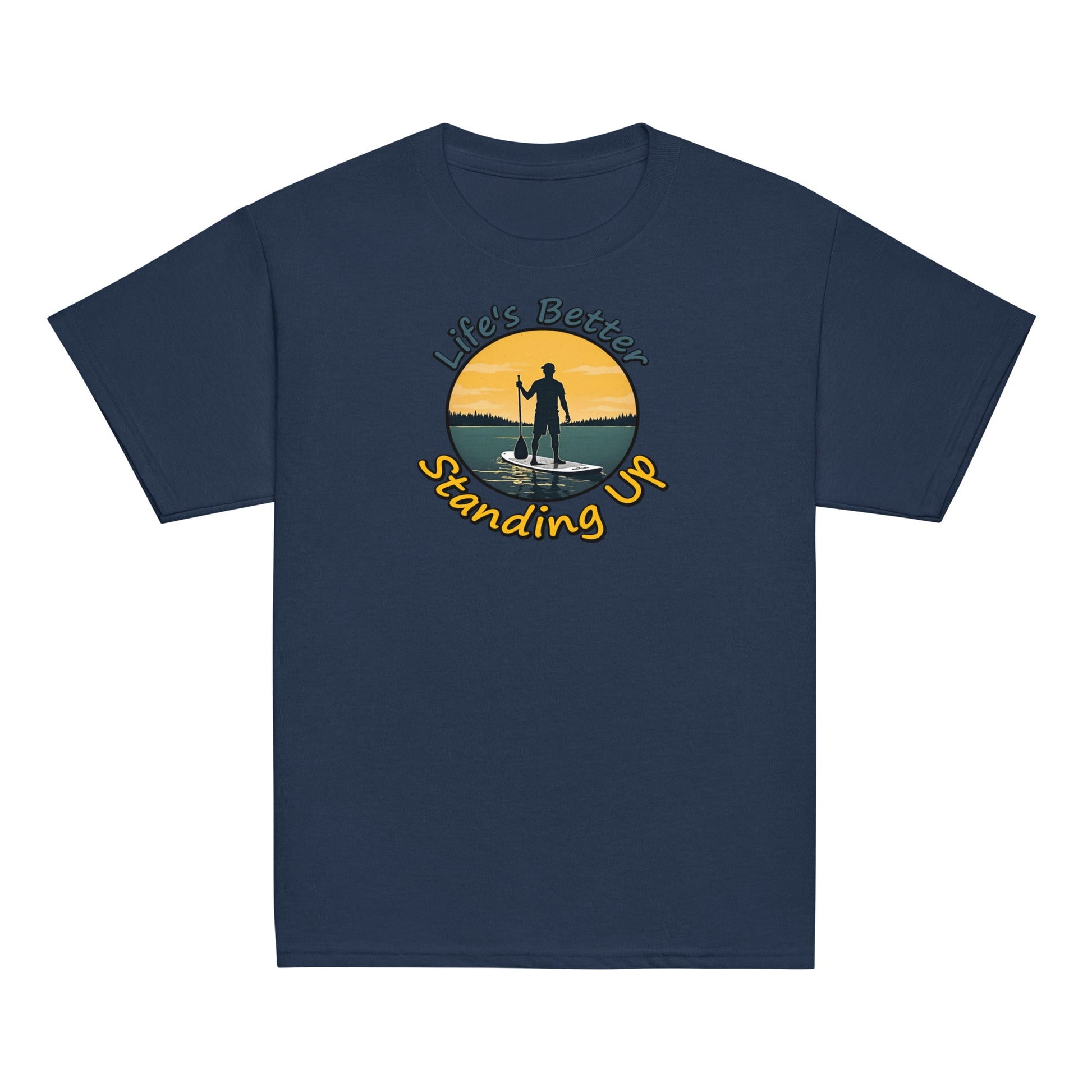 Paddle Boarding "Life's Better Standing Up" Youth Classic Tee - Kid's & Youth Apparel - Discovery Co.