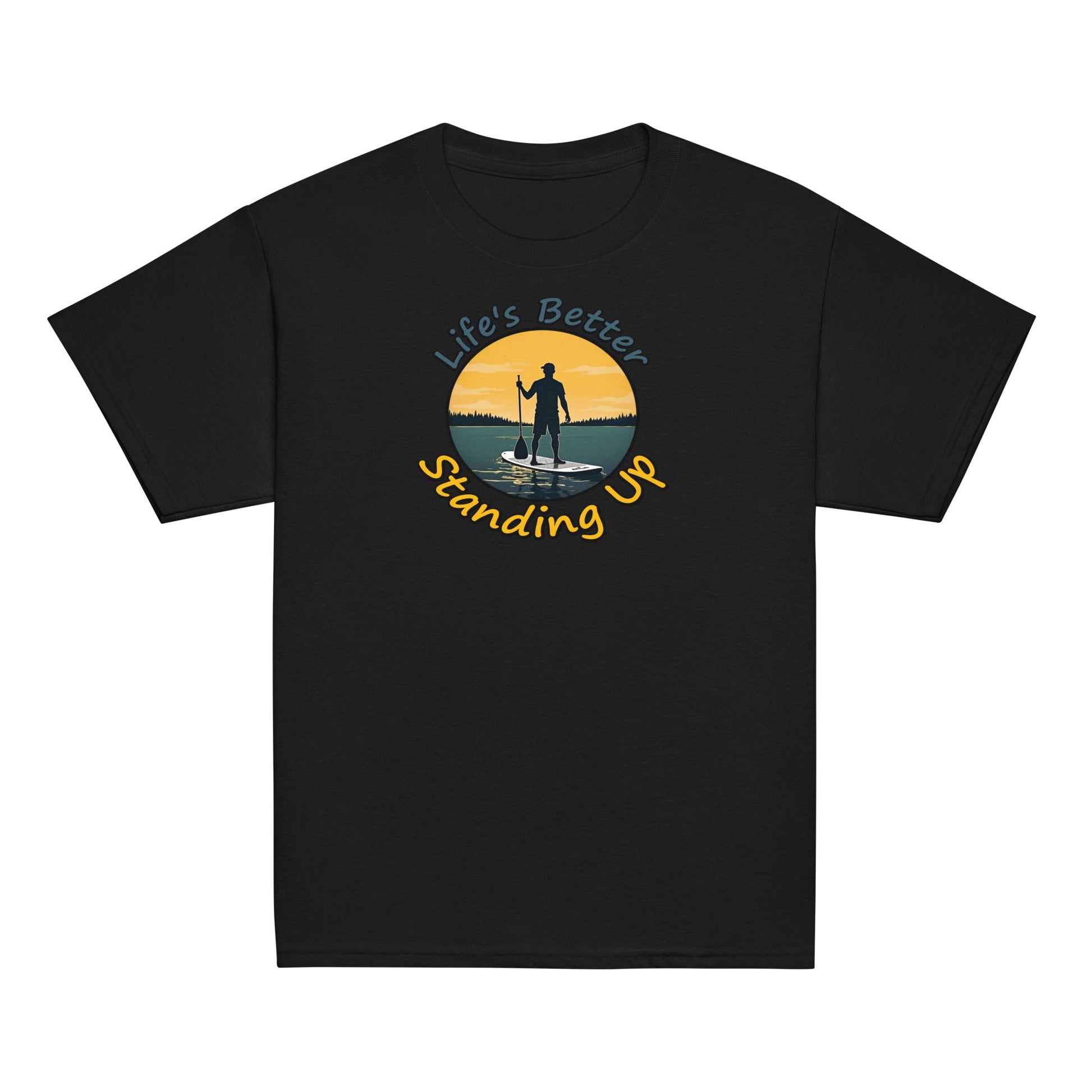 Paddle Boarding "Life's Better Standing Up" Youth Classic Tee - Kid's & Youth Apparel - Discovery Co.