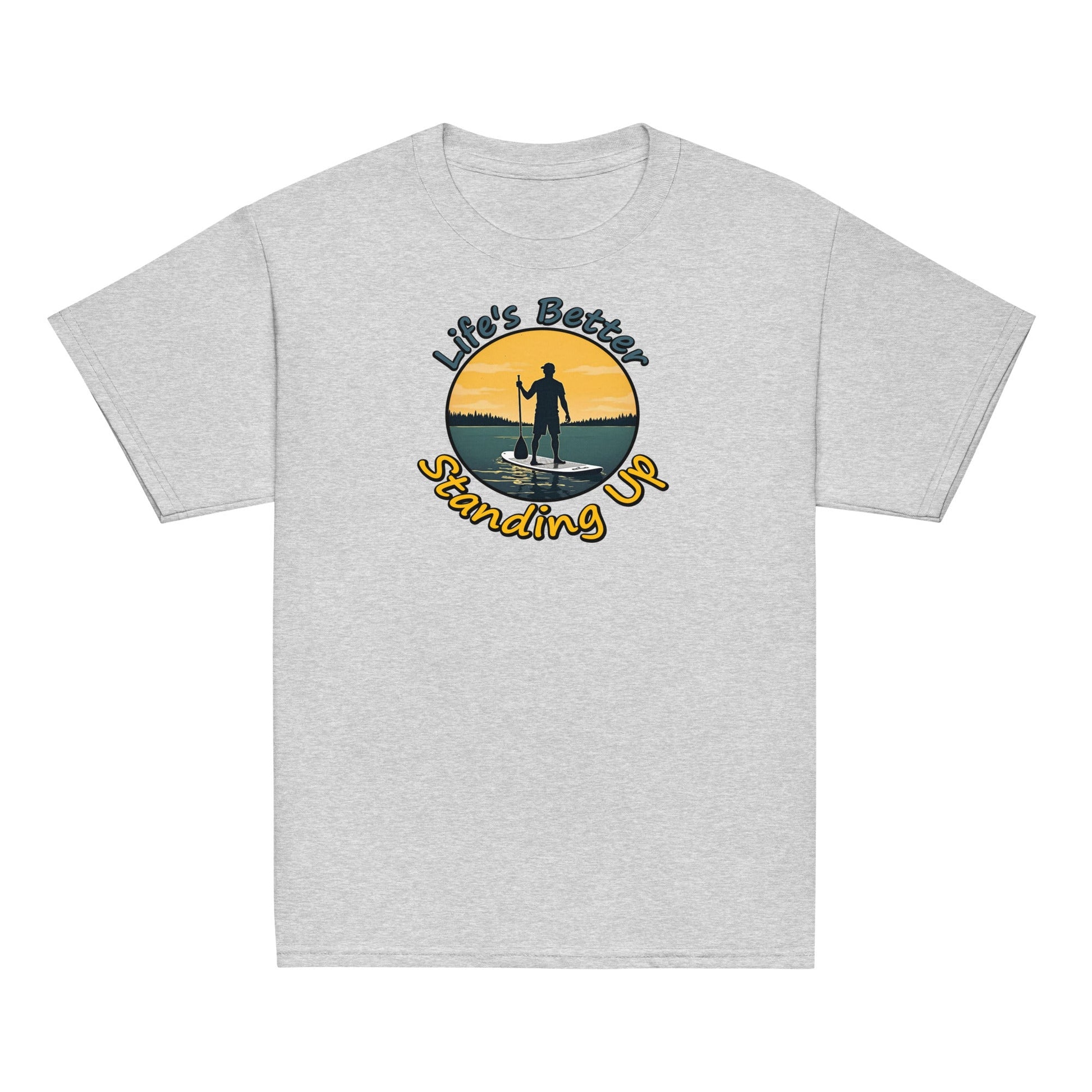 Paddle Boarding "Life's Better Standing Up" Youth Classic Tee - Kid's & Youth Apparel - Discovery Co.