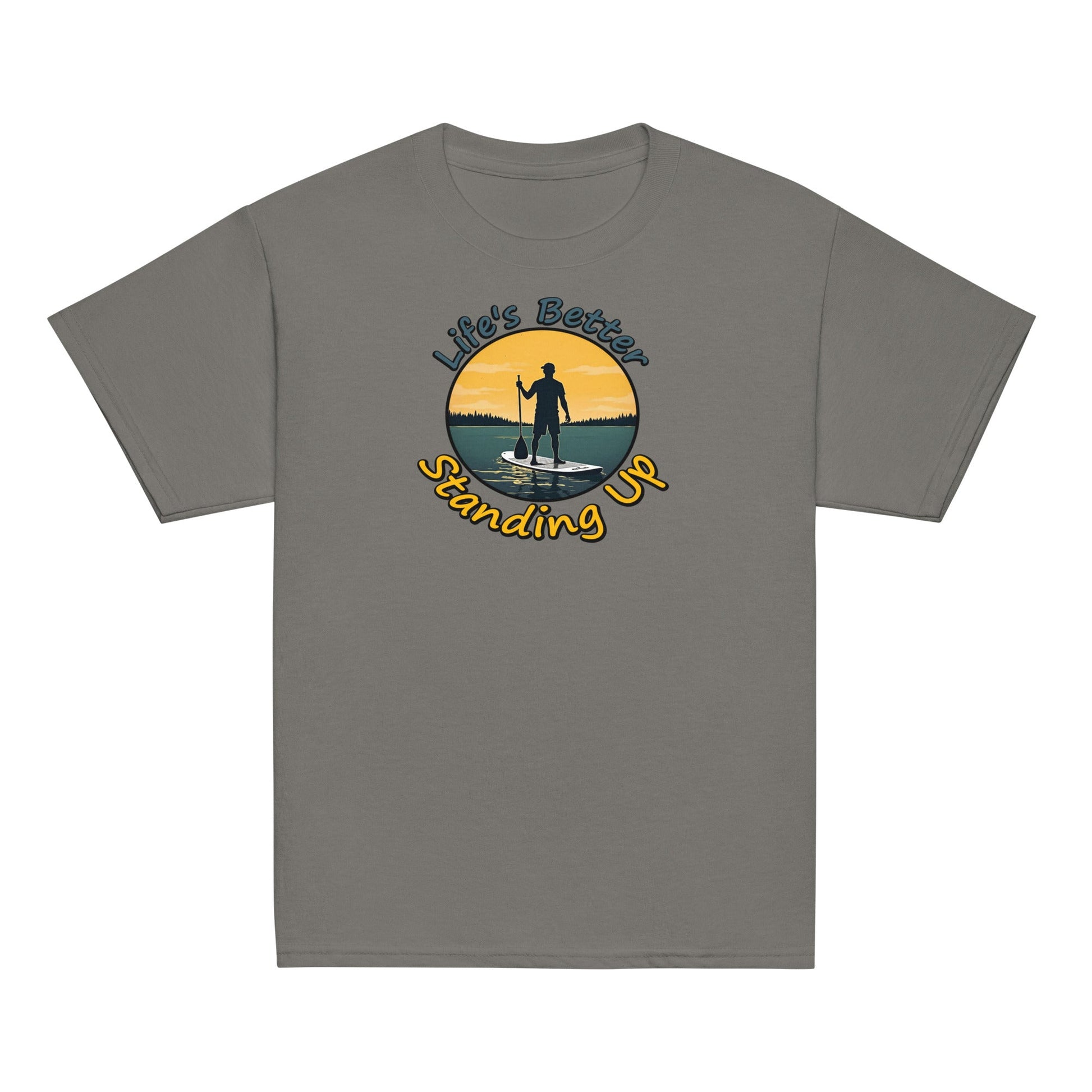 Paddle Boarding "Life's Better Standing Up" Youth Classic Tee - Kid's & Youth Apparel - Discovery Co.