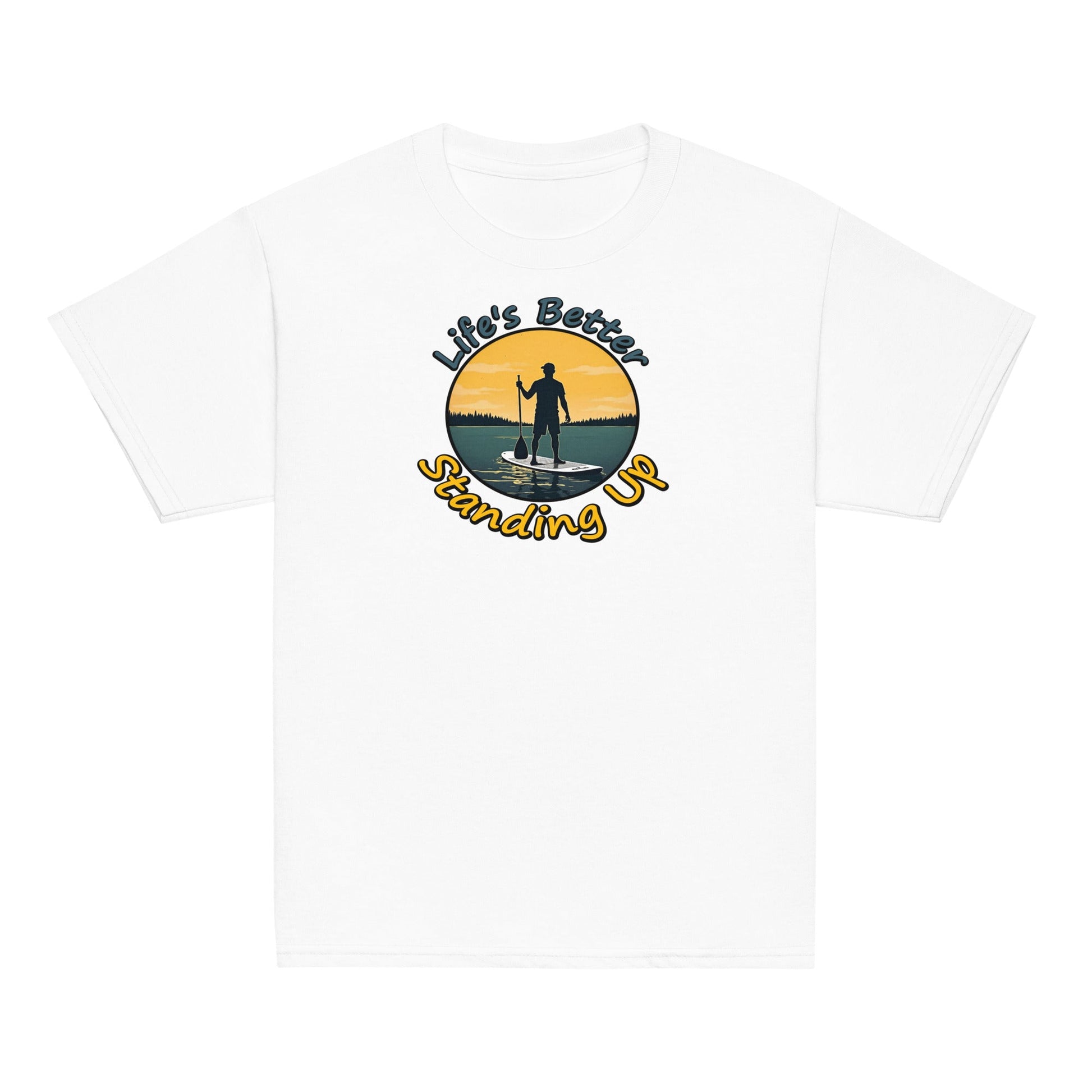 Paddle Boarding "Life's Better Standing Up" Youth Classic Tee - Kid's & Youth Apparel - Discovery Co.