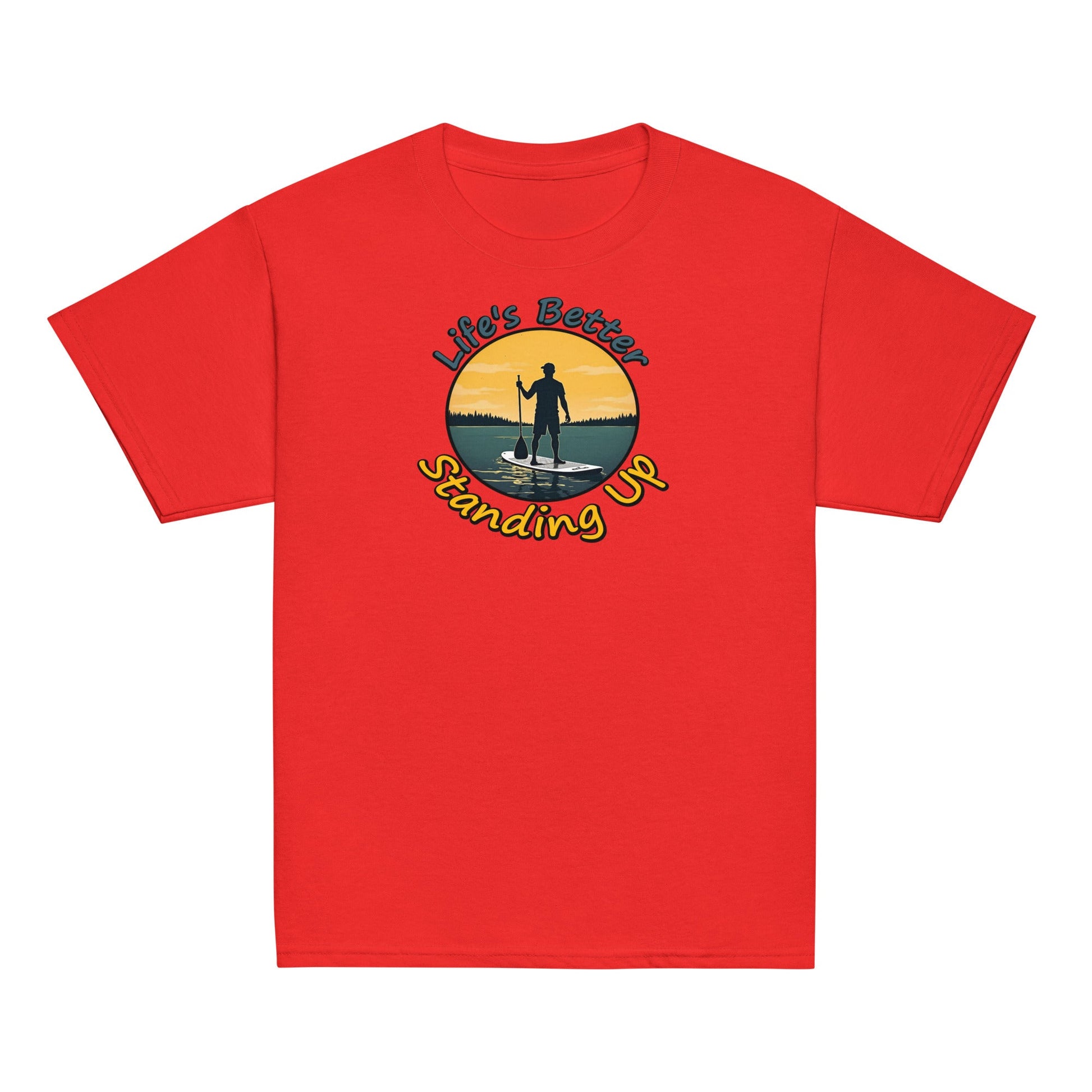 Paddle Boarding "Life's Better Standing Up" Youth Classic Tee - Kid's & Youth Apparel - Discovery Co.