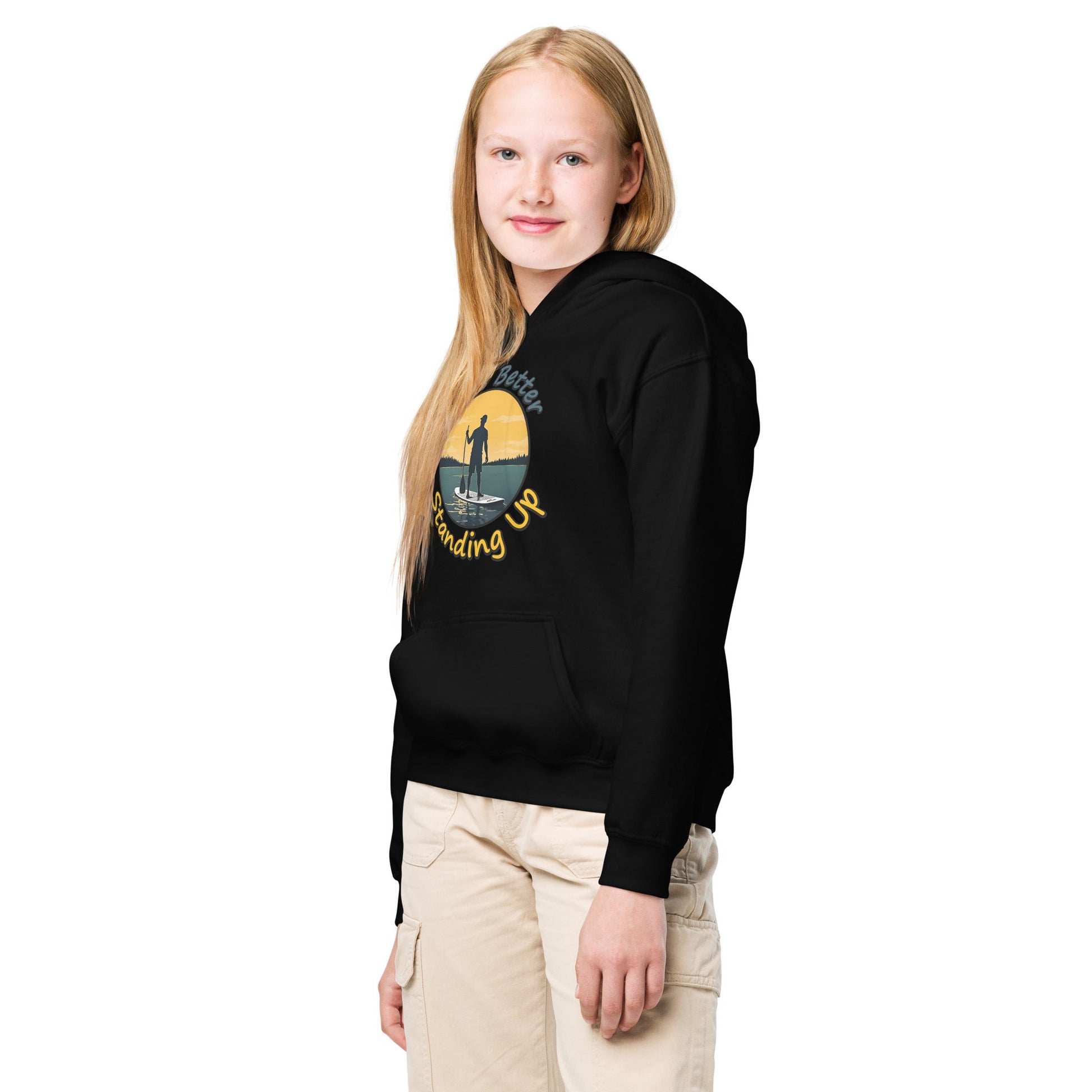 Paddle Boarding "Life's Better Standing Up" Youth (Unisex) Heavy Blend Hoodie - Hoodies - Discovery Co.