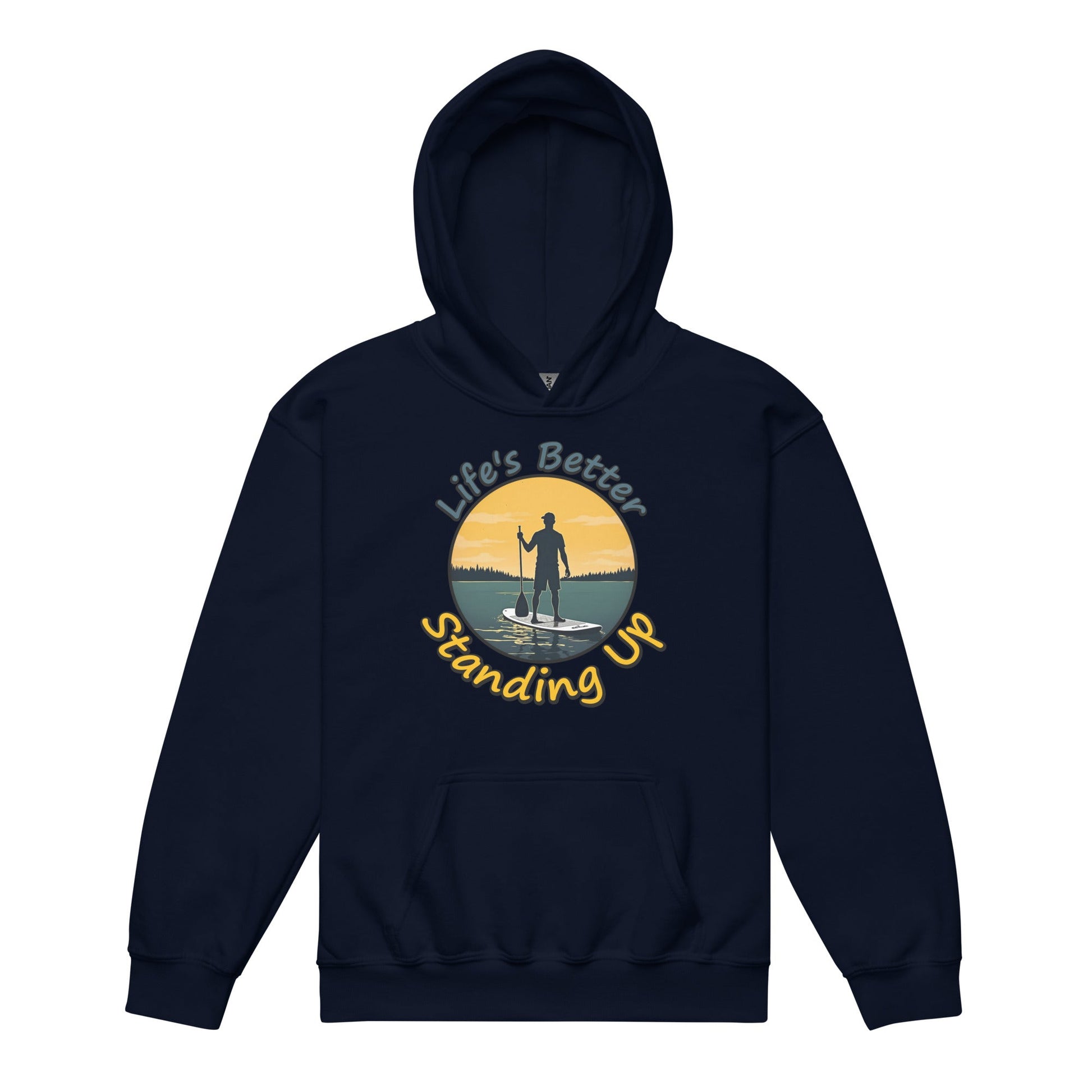 Paddle Boarding "Life's Better Standing Up" Youth (Unisex) Heavy Blend Hoodie - Hoodies - Discovery Co.