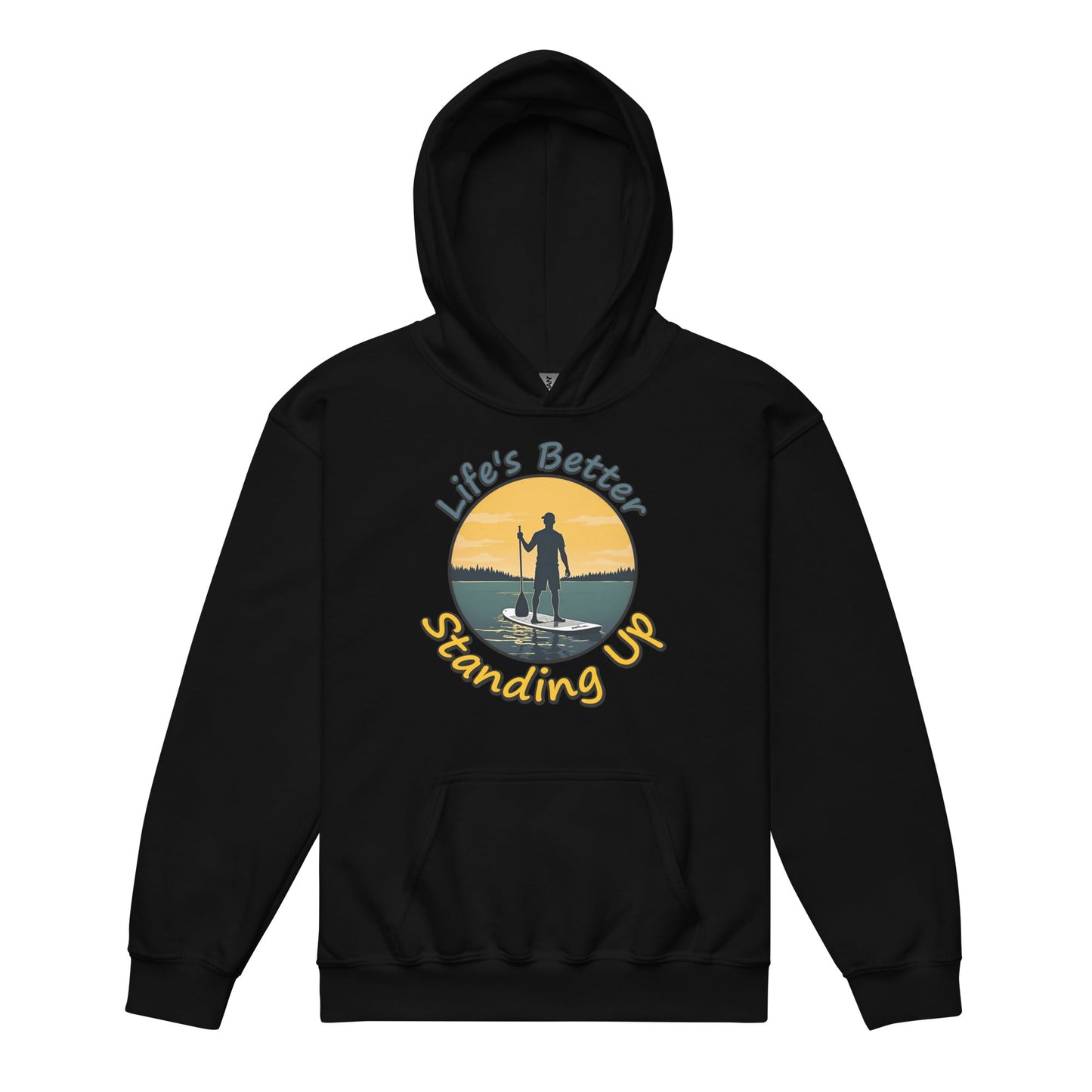 Paddle Boarding "Life's Better Standing Up" Youth (Unisex) Heavy Blend Hoodie - Hoodies - Discovery Co.