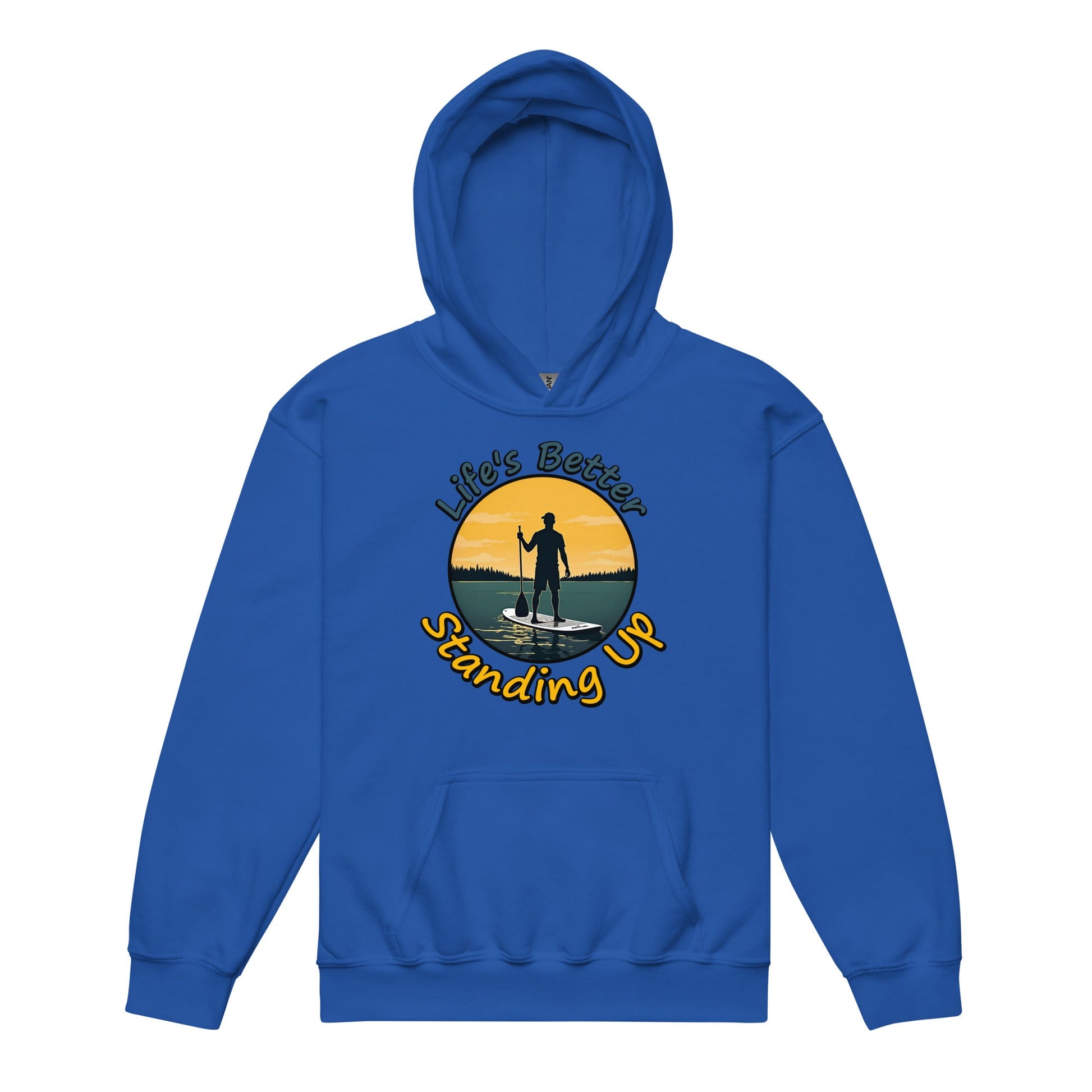 Paddle Boarding "Life's Better Standing Up" Youth (Unisex) Heavy Blend Hoodie - Hoodies - Discovery Co.